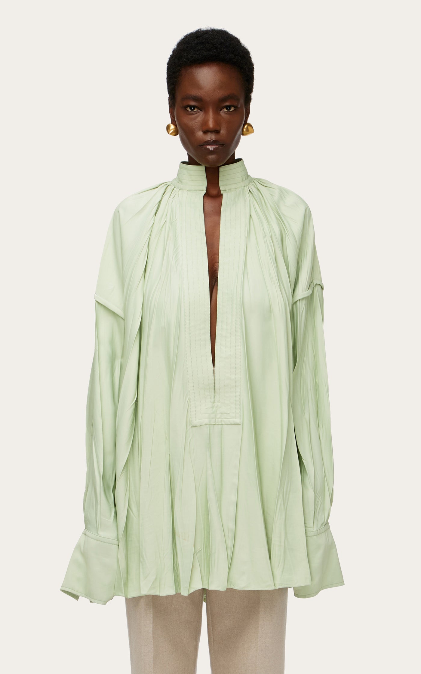 Oversized Satin Top