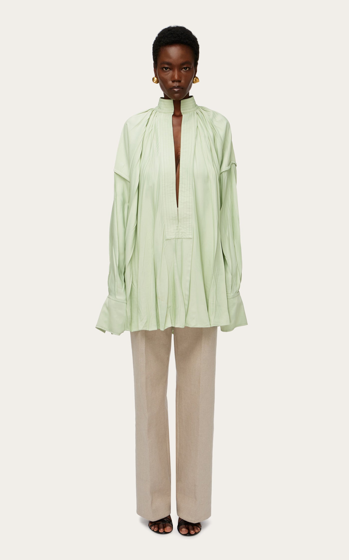 Oversized Satin Top
