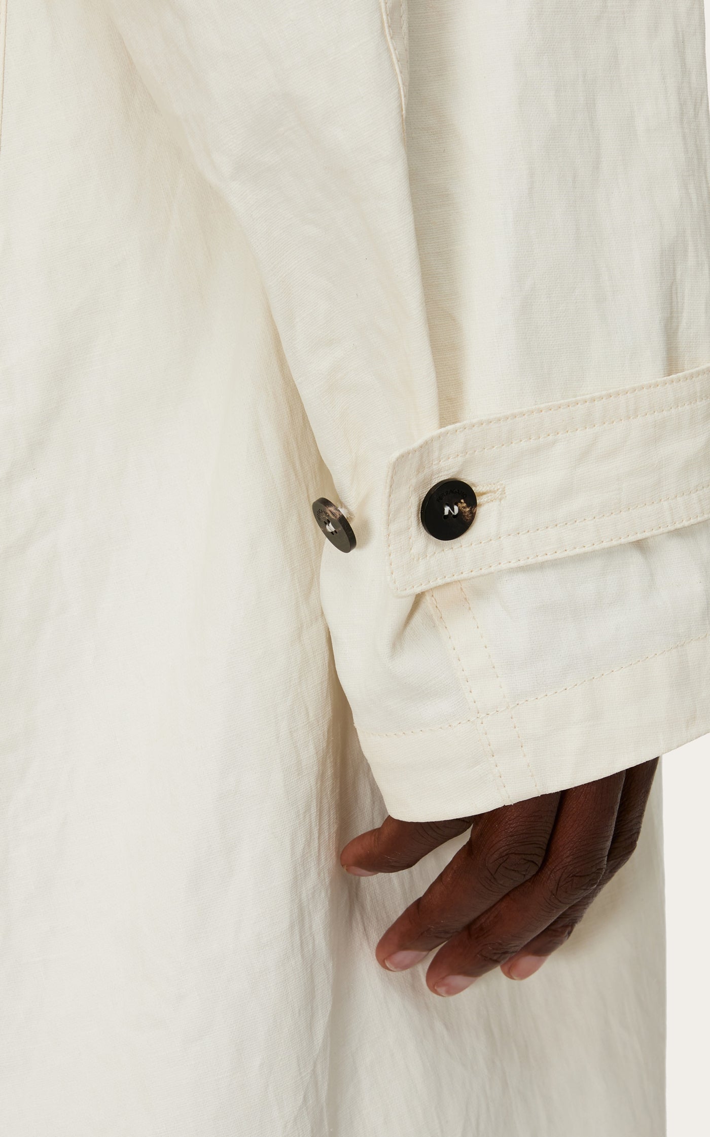Oversized Coated-Linen Coat