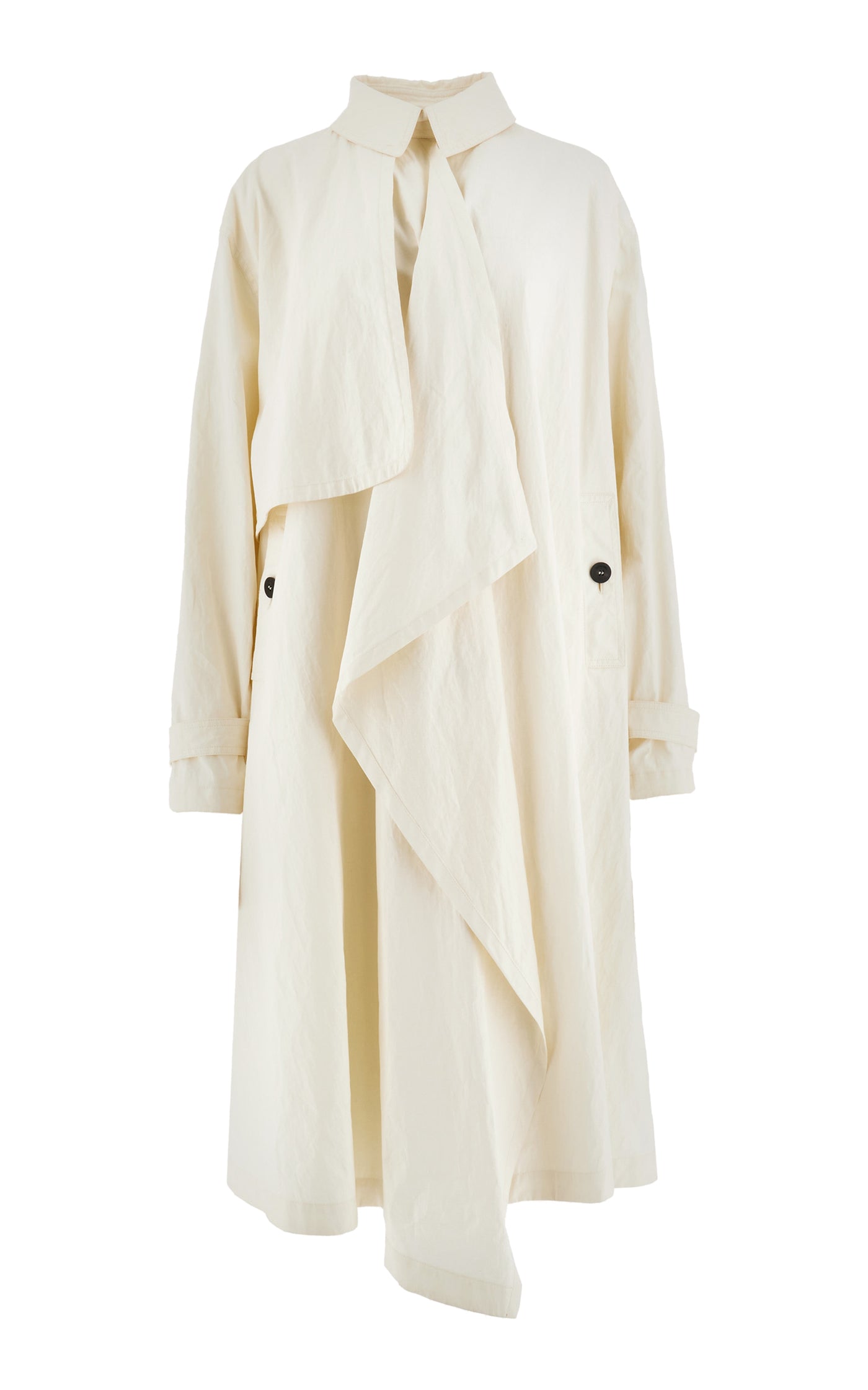 Oversized Coated-Linen Coat