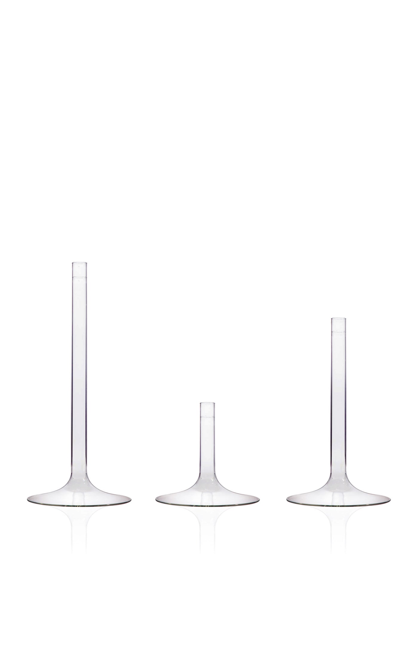 Linea Medium Glass Candlestick