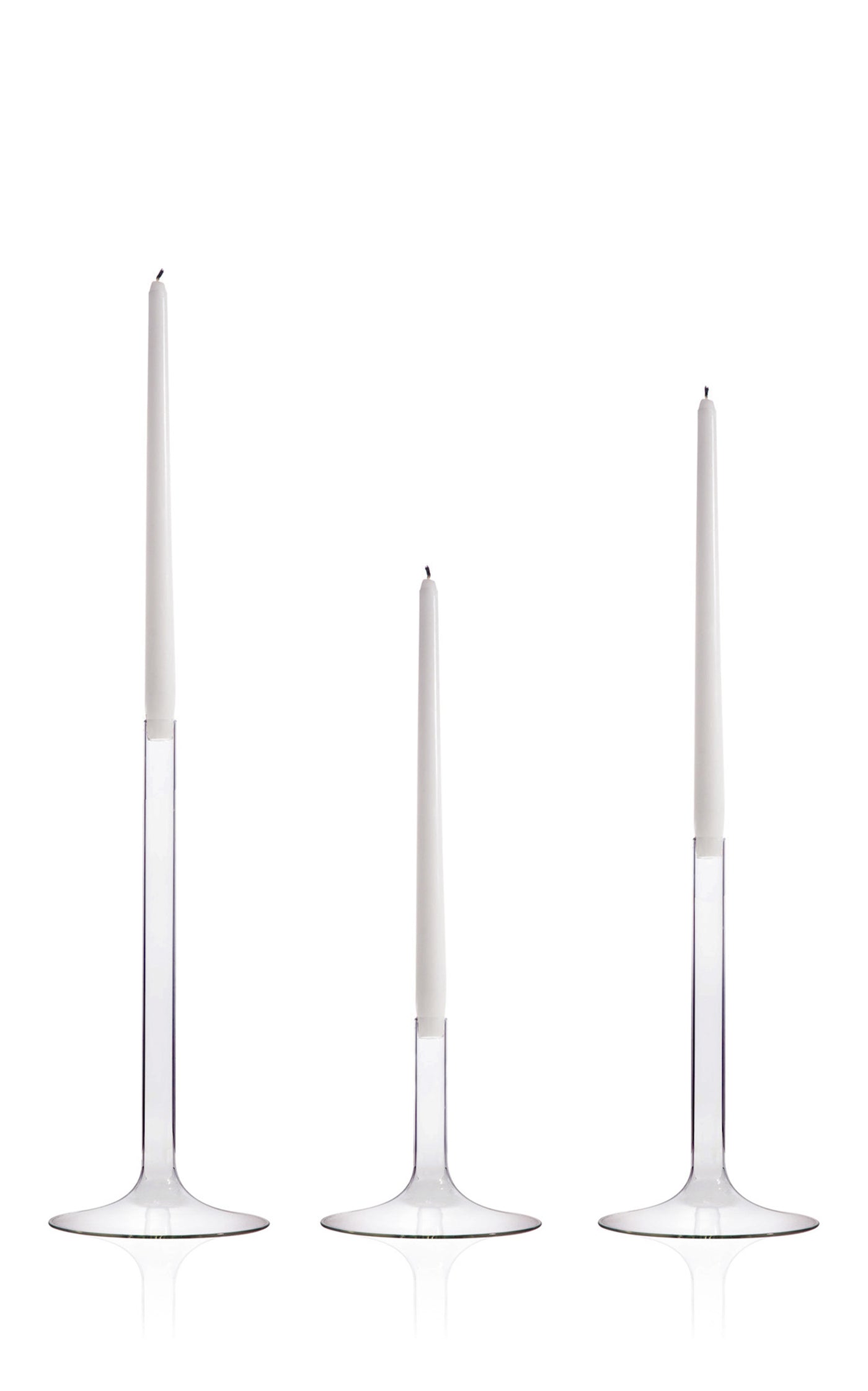 Linea Medium Glass Candlestick