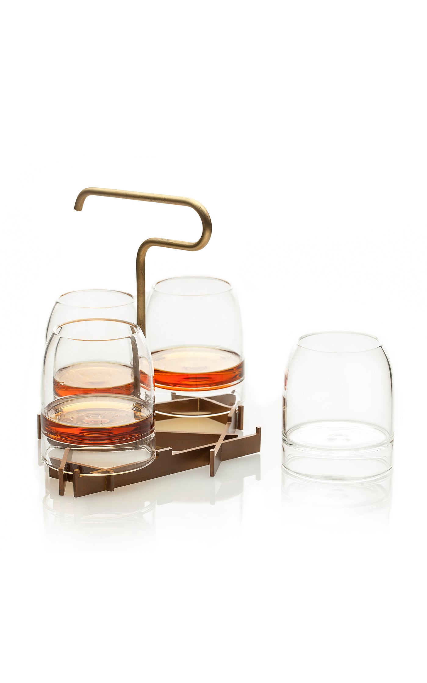 Rare Set-of-Four Presenter Set & Glasses