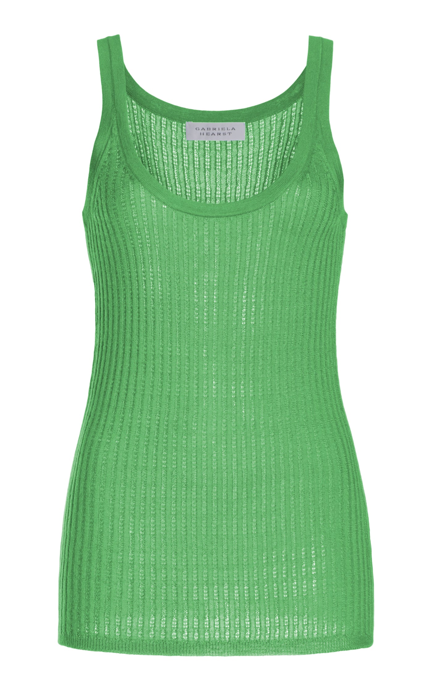 Nevin Pointelle-Knit Cashmere-Silk Tank Top