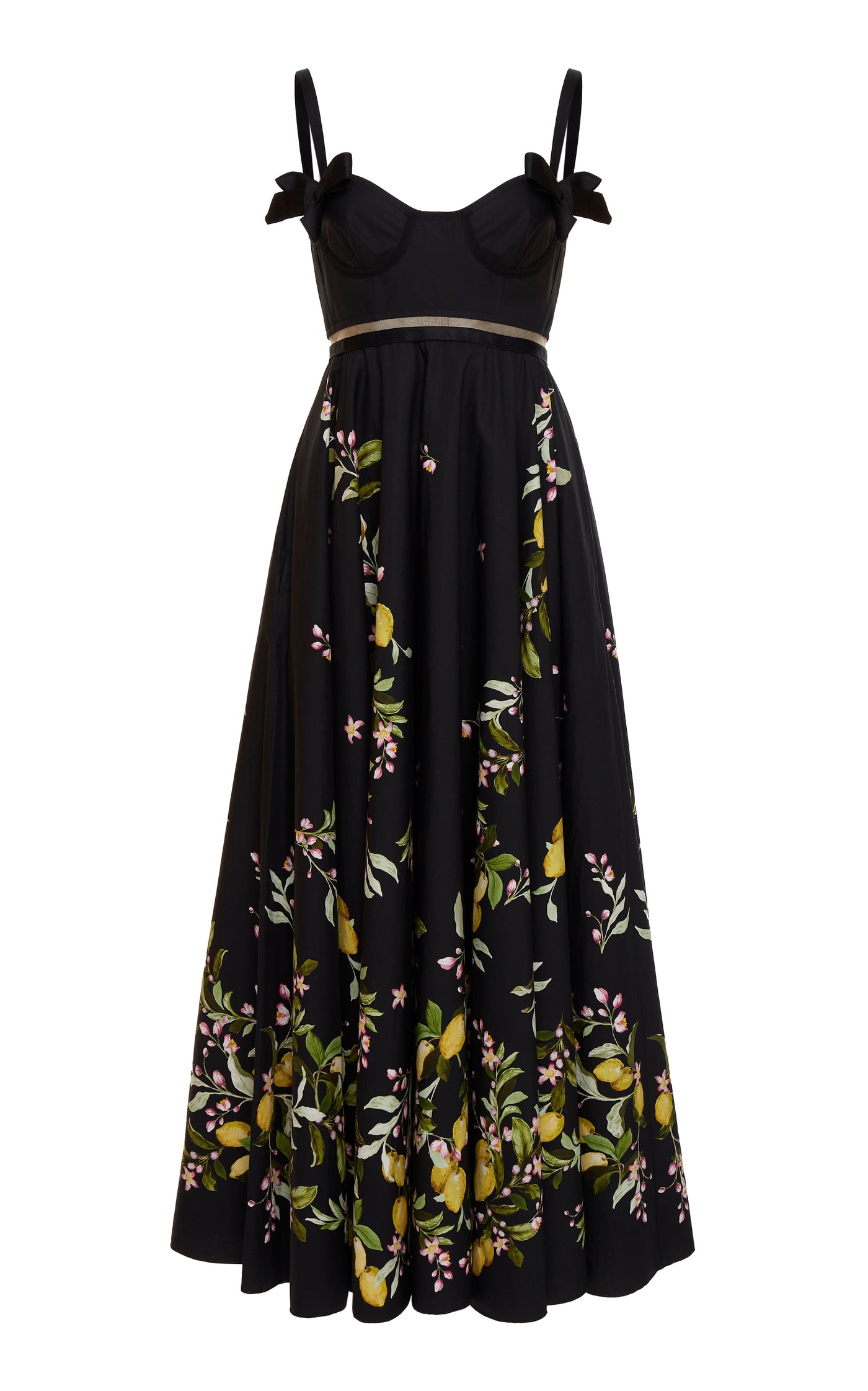 Bow-Detailed Cotton Poplin Maxi Dress