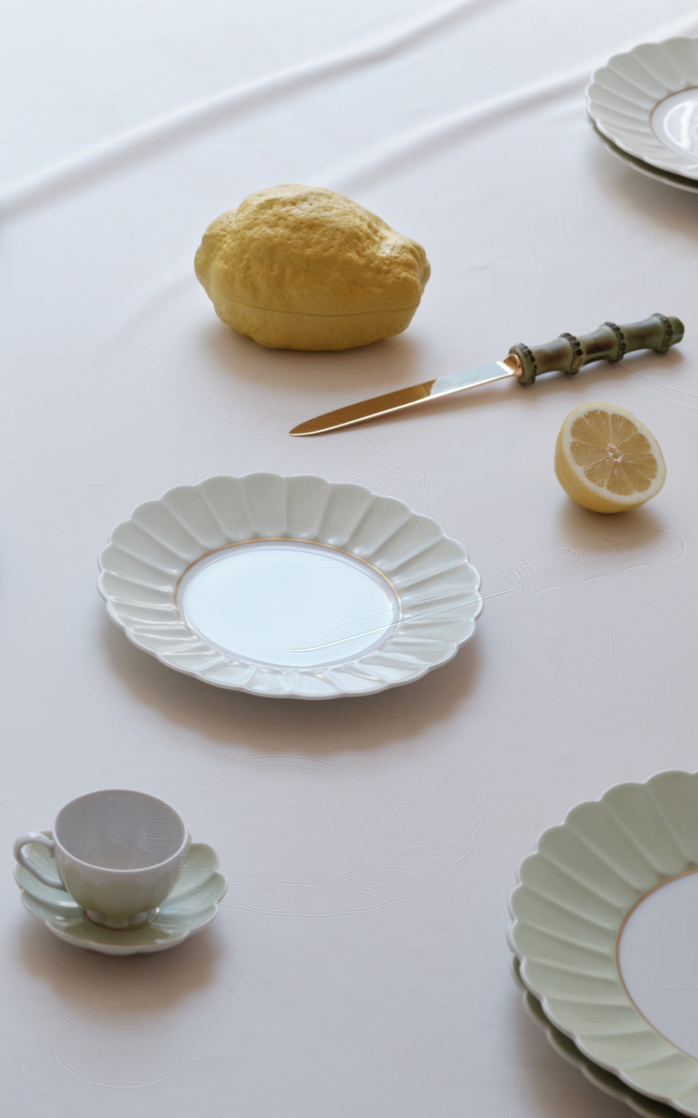 Five-Piece Gold-Plated Bamboo Silverware Set