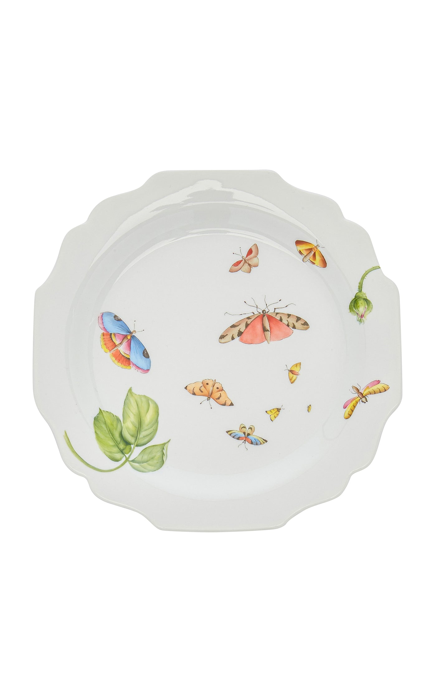 Painted Porcelain Dessert Plate