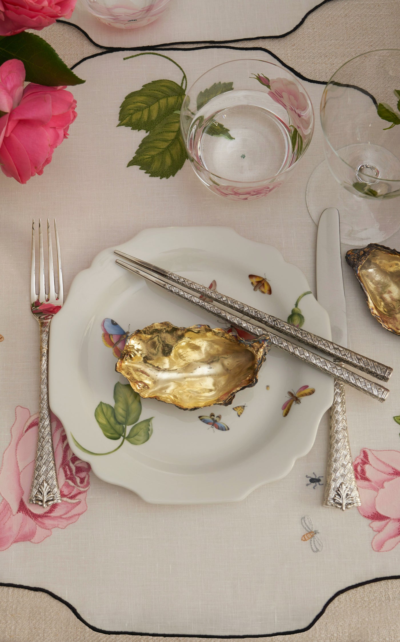 Painted Porcelain Dinner Plate