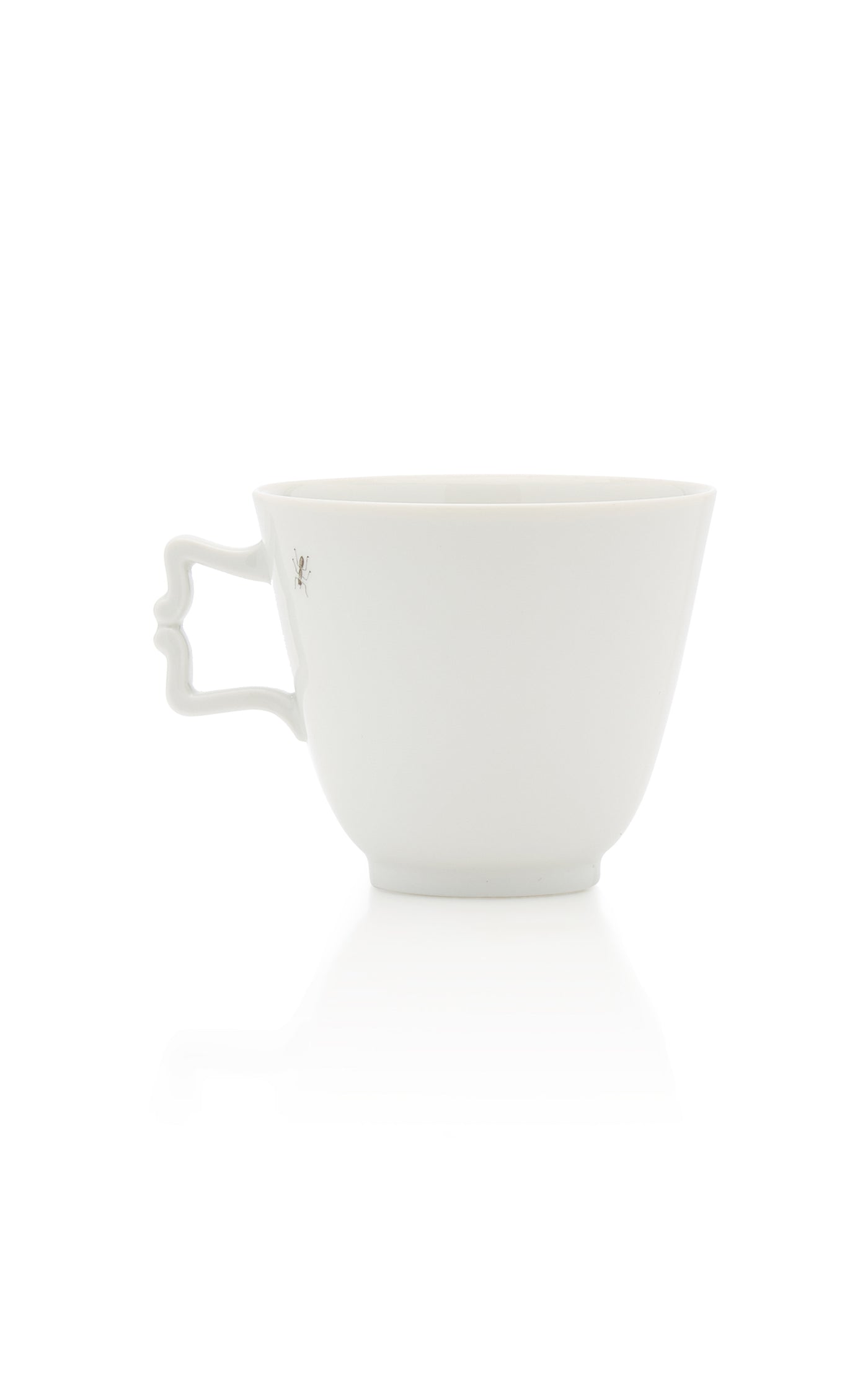 Large Painted Porcelain Cup and Saucer Set