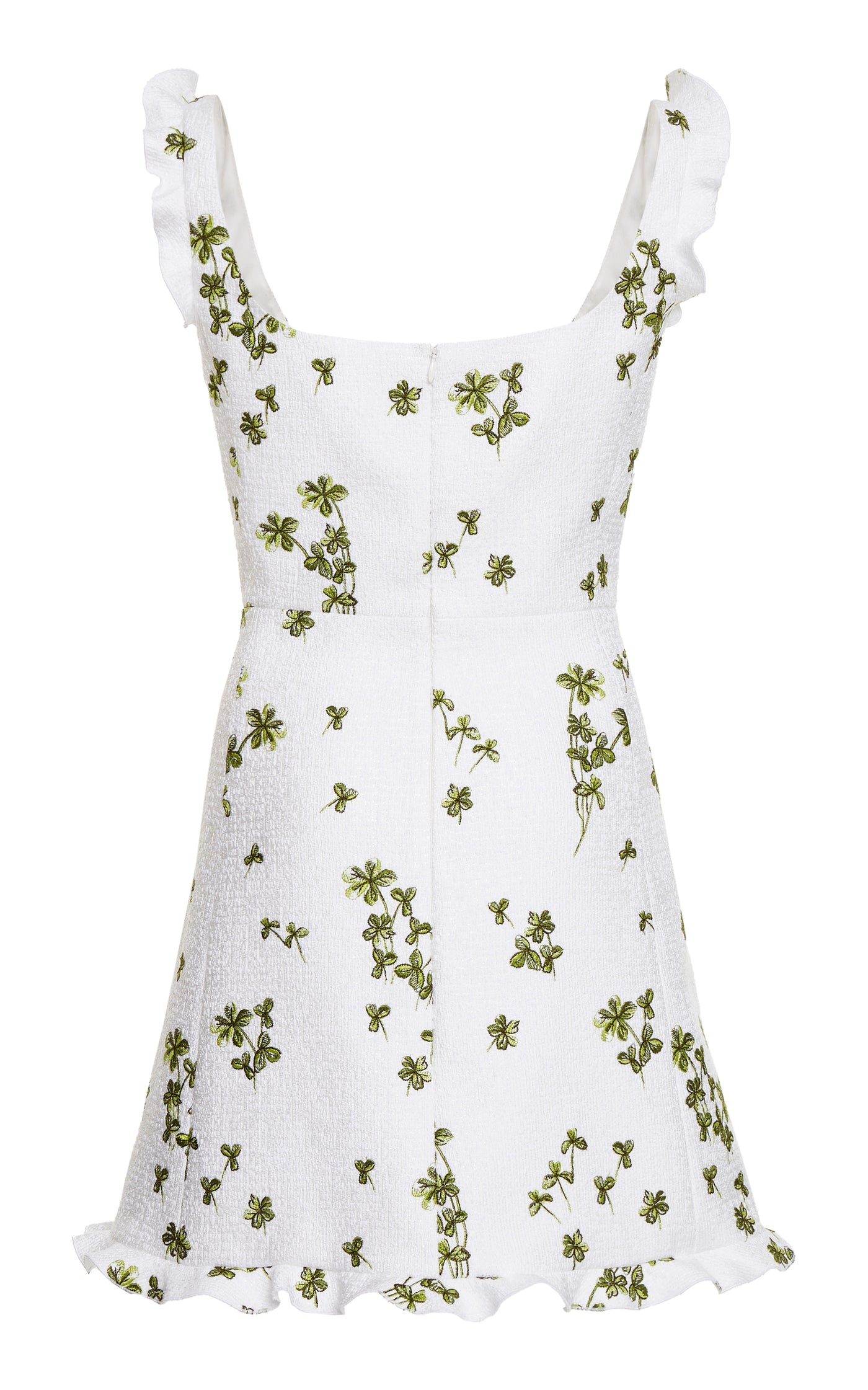 Exclusive Ruffle-Trimmed Cotton-Blend Mini Dress