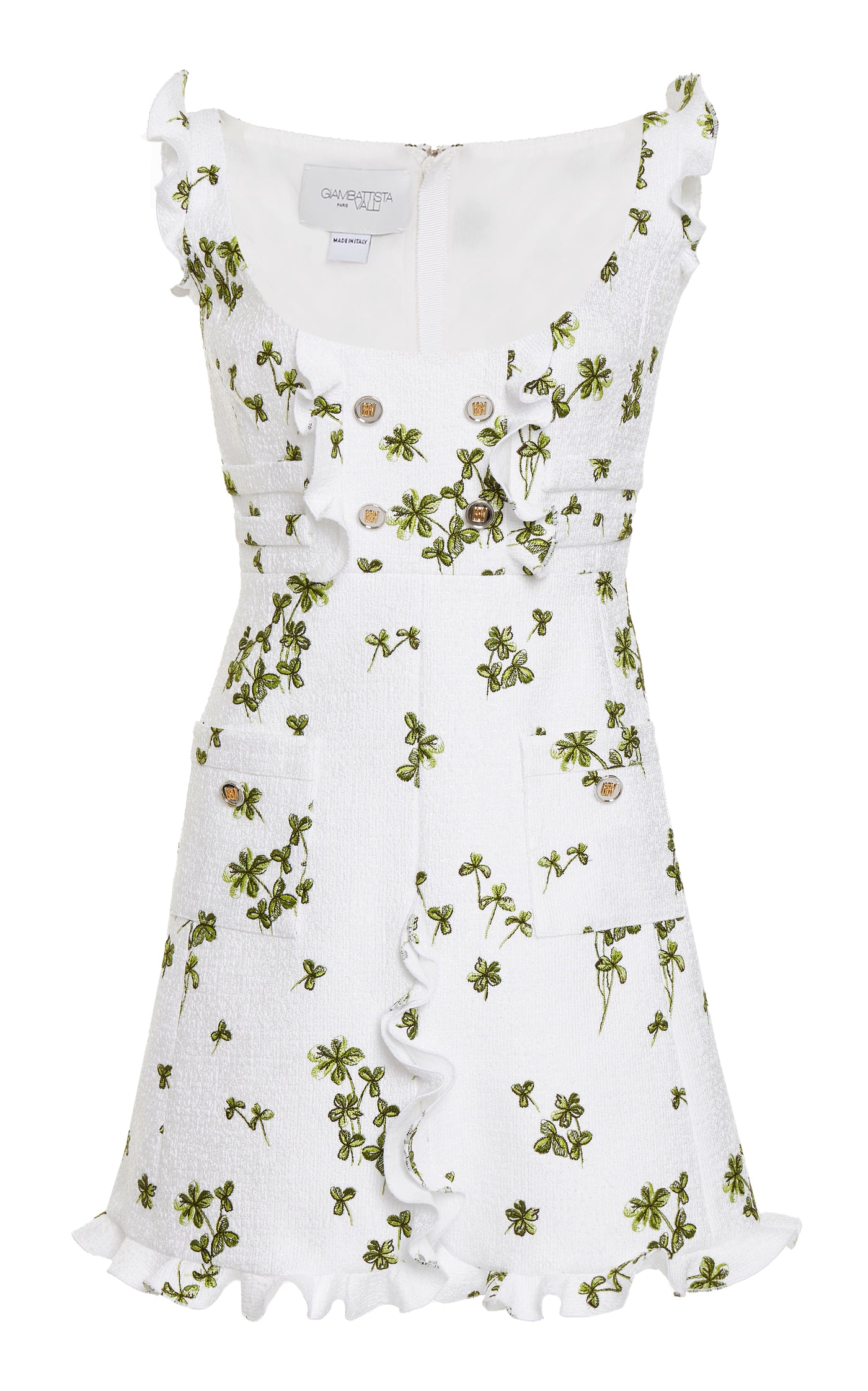 Exclusive Ruffle-Trimmed Cotton-Blend Mini Dress