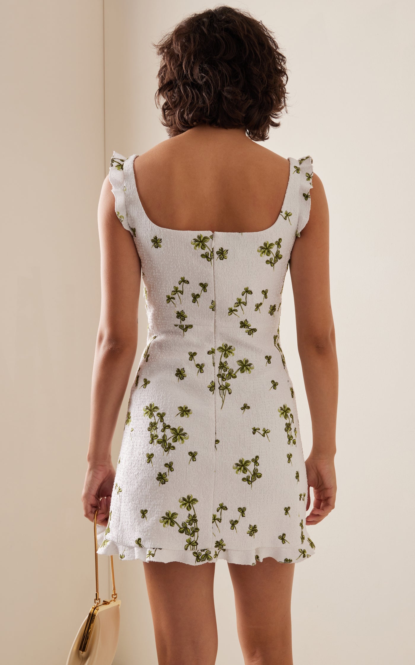 Exclusive Ruffle-Trimmed Cotton-Blend Mini Dress