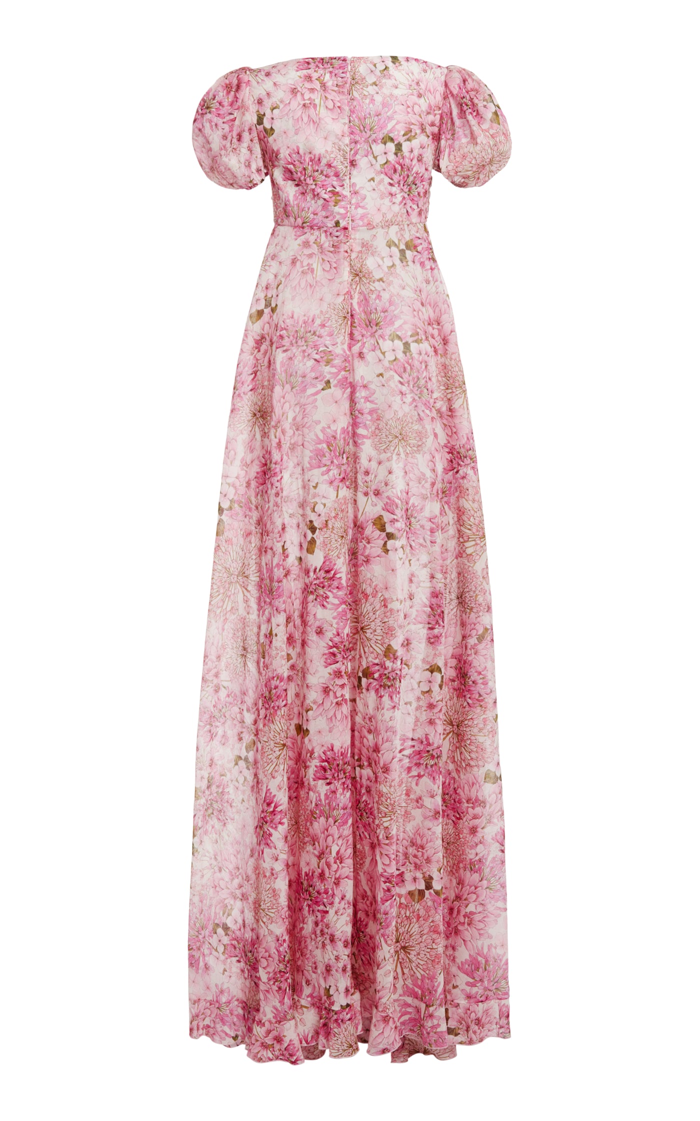 Draped Printed Cotton Maxi Dress