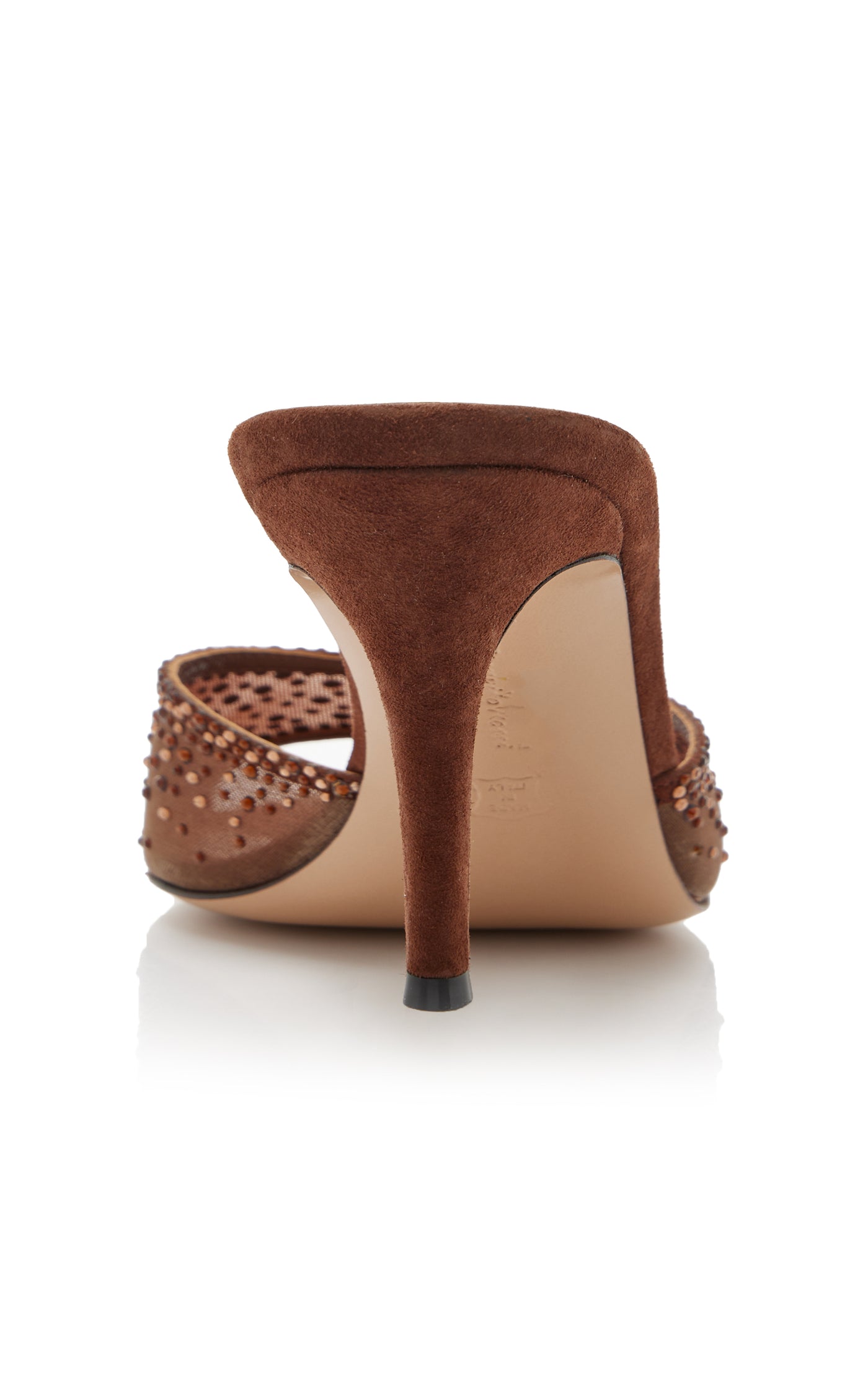 Rania Crystal-Embellished Organza Mules