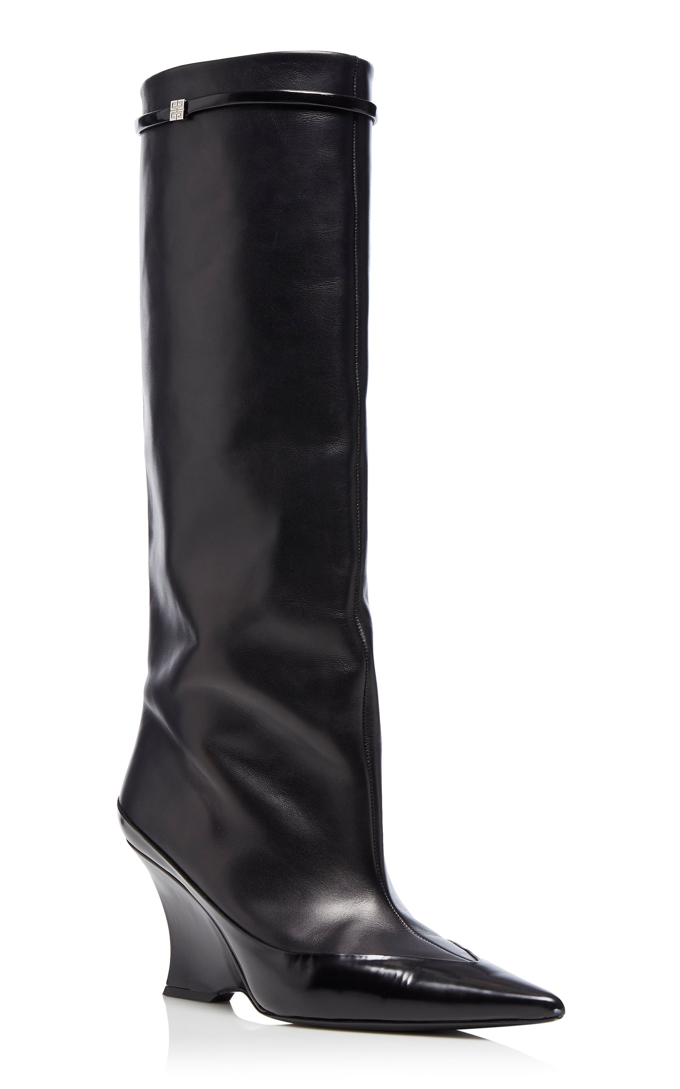 Raven Leather Knee Boots
