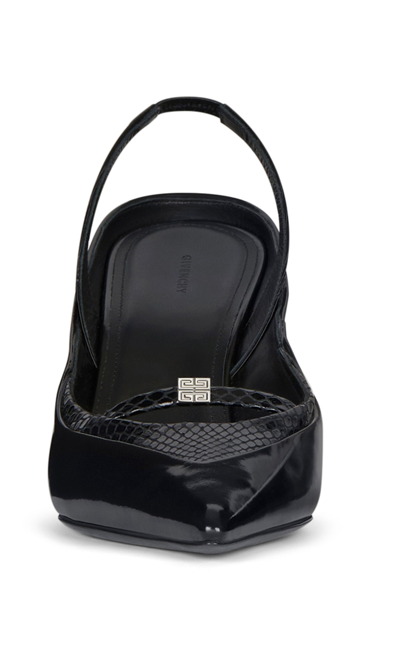 Raven Leather Slingback Pumps