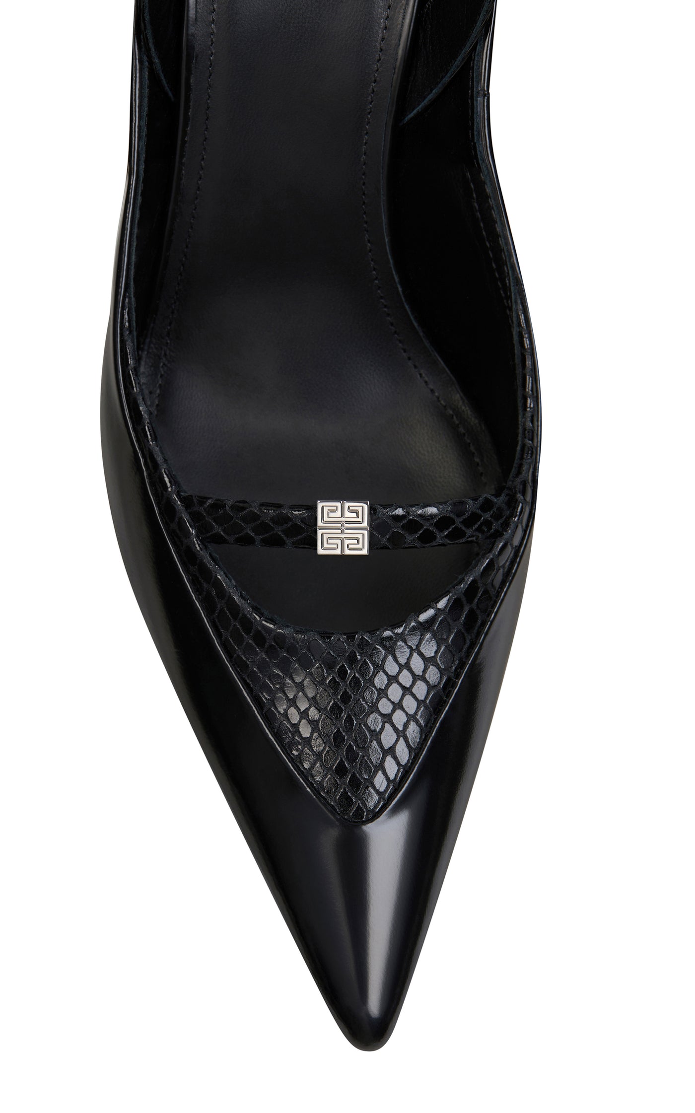 Raven Leather Slingback Pumps