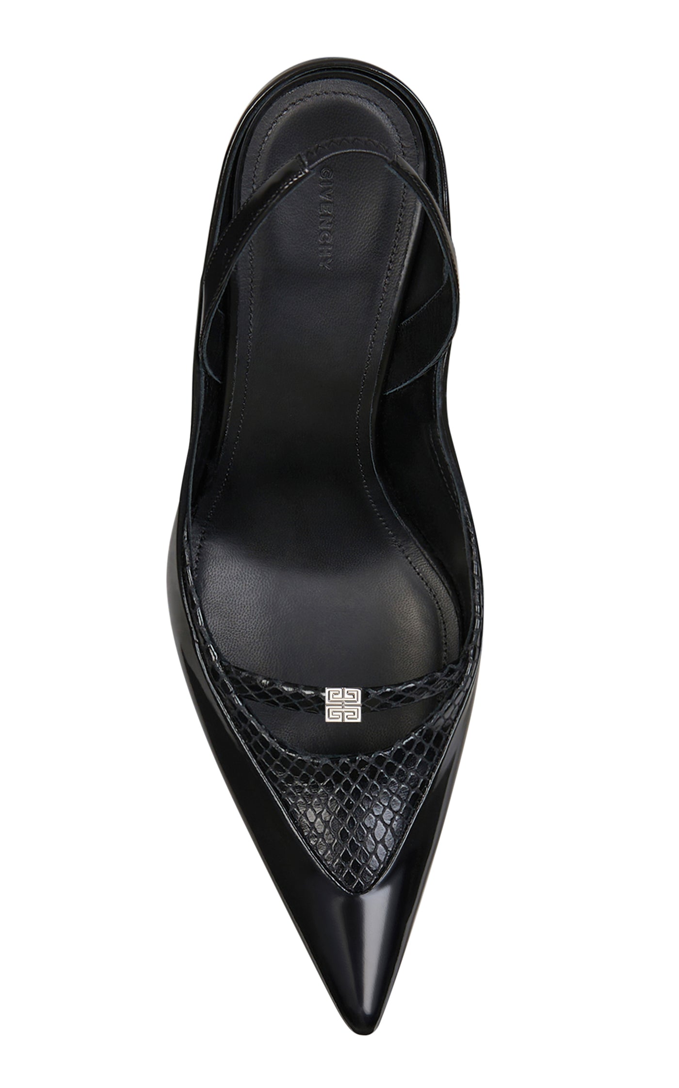 Raven Leather Slingback Pumps