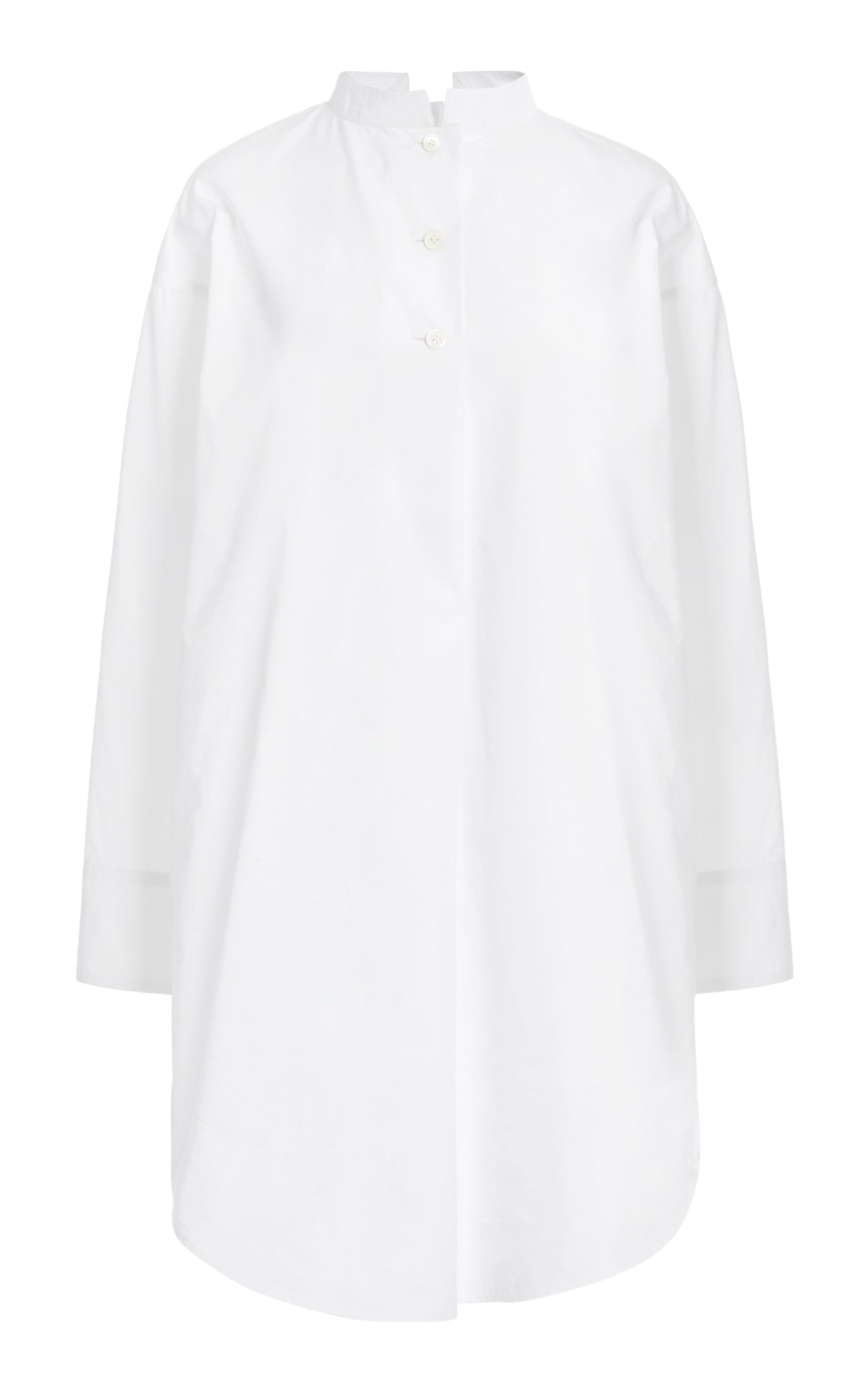 Cotton-Silk Mini Shirt Dress
