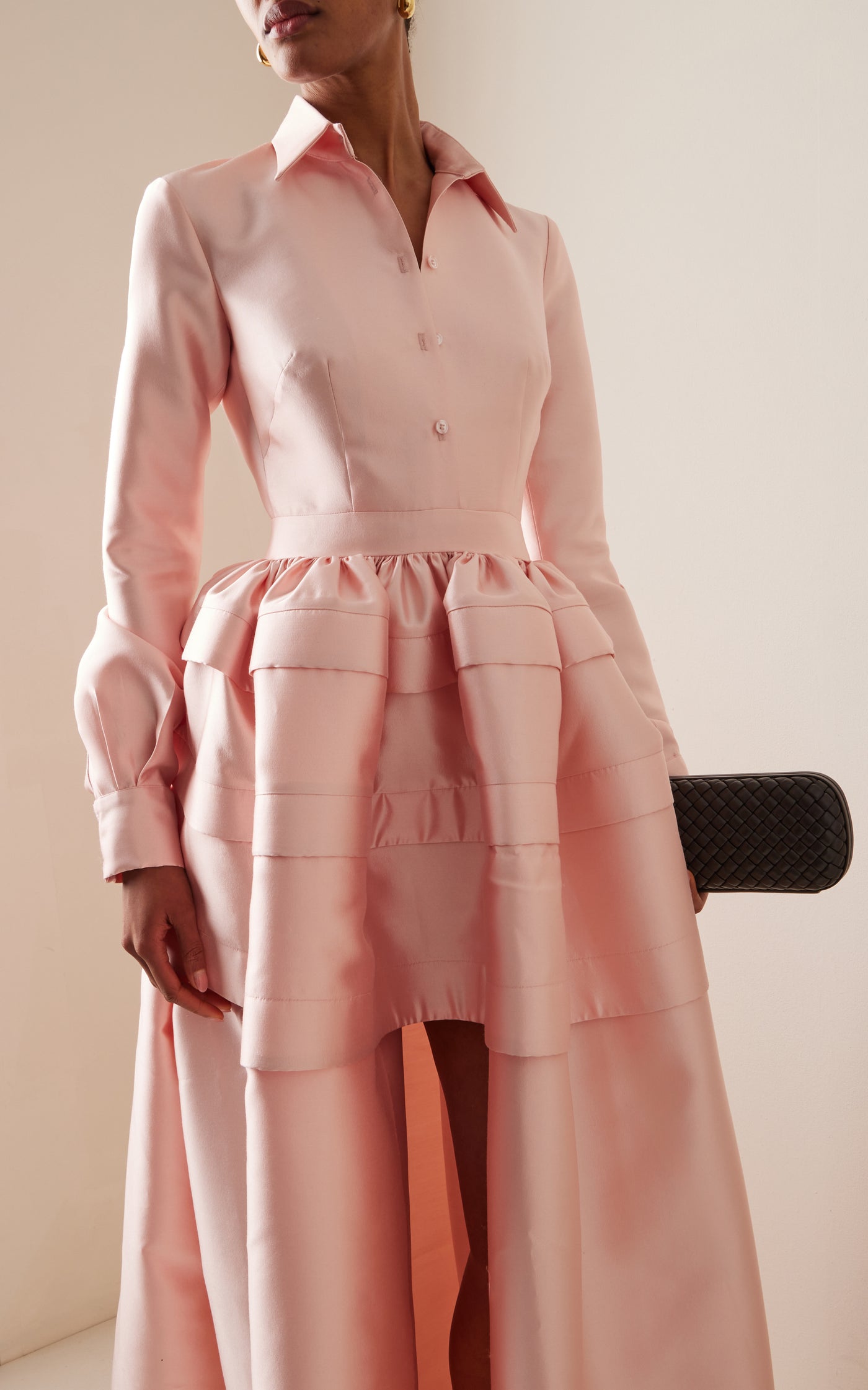 Tadiak Tailored Wool-Silk Gown
