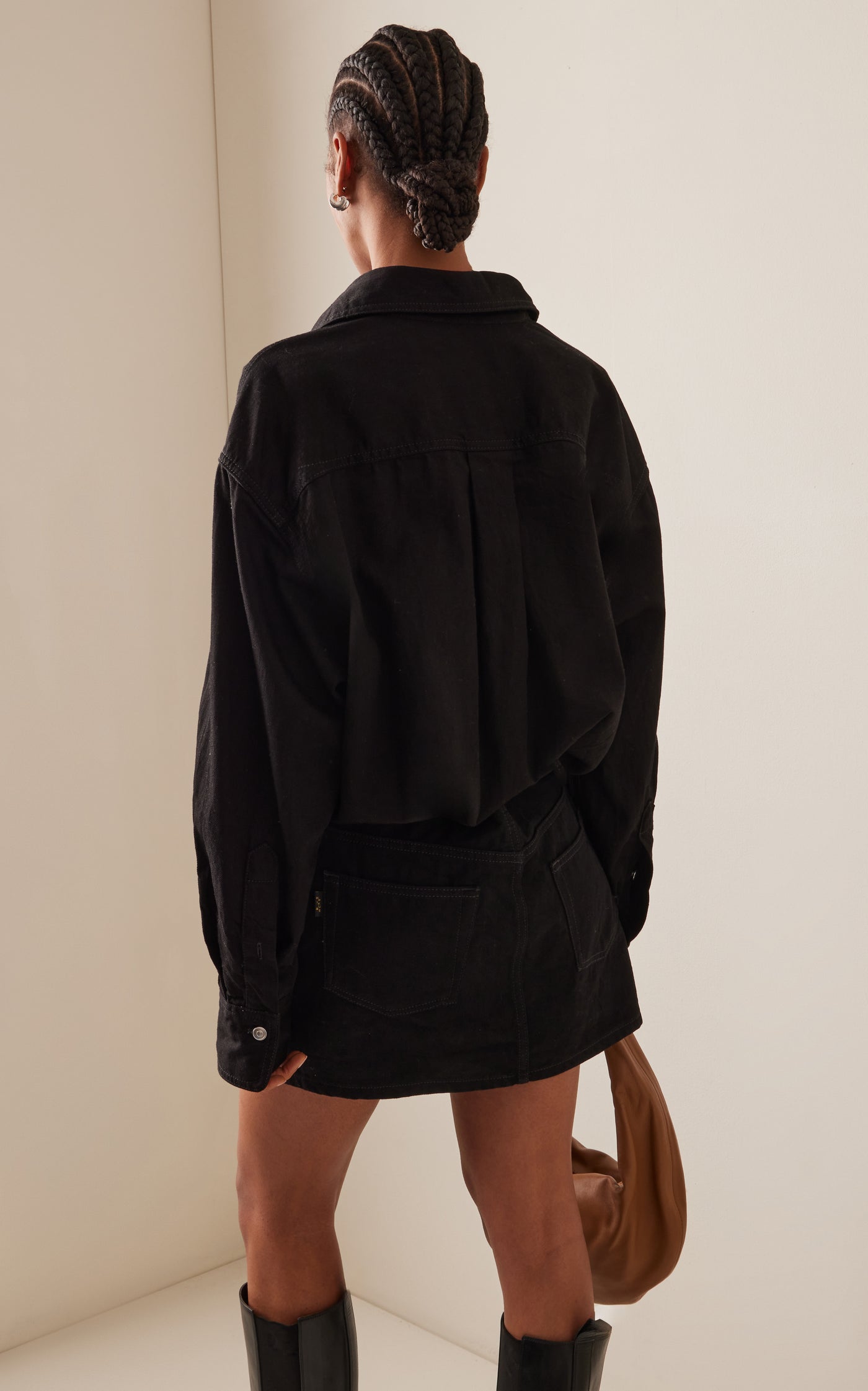 Tatum Denim Shirt-Skirt Combo Mini Dress
