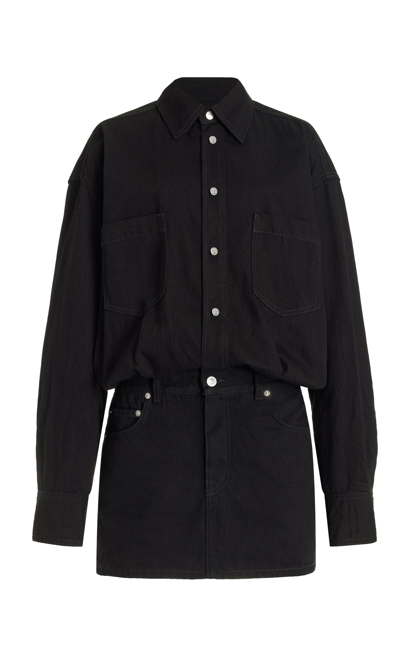 Tatum Denim Shirt-Skirt Combo Mini Dress