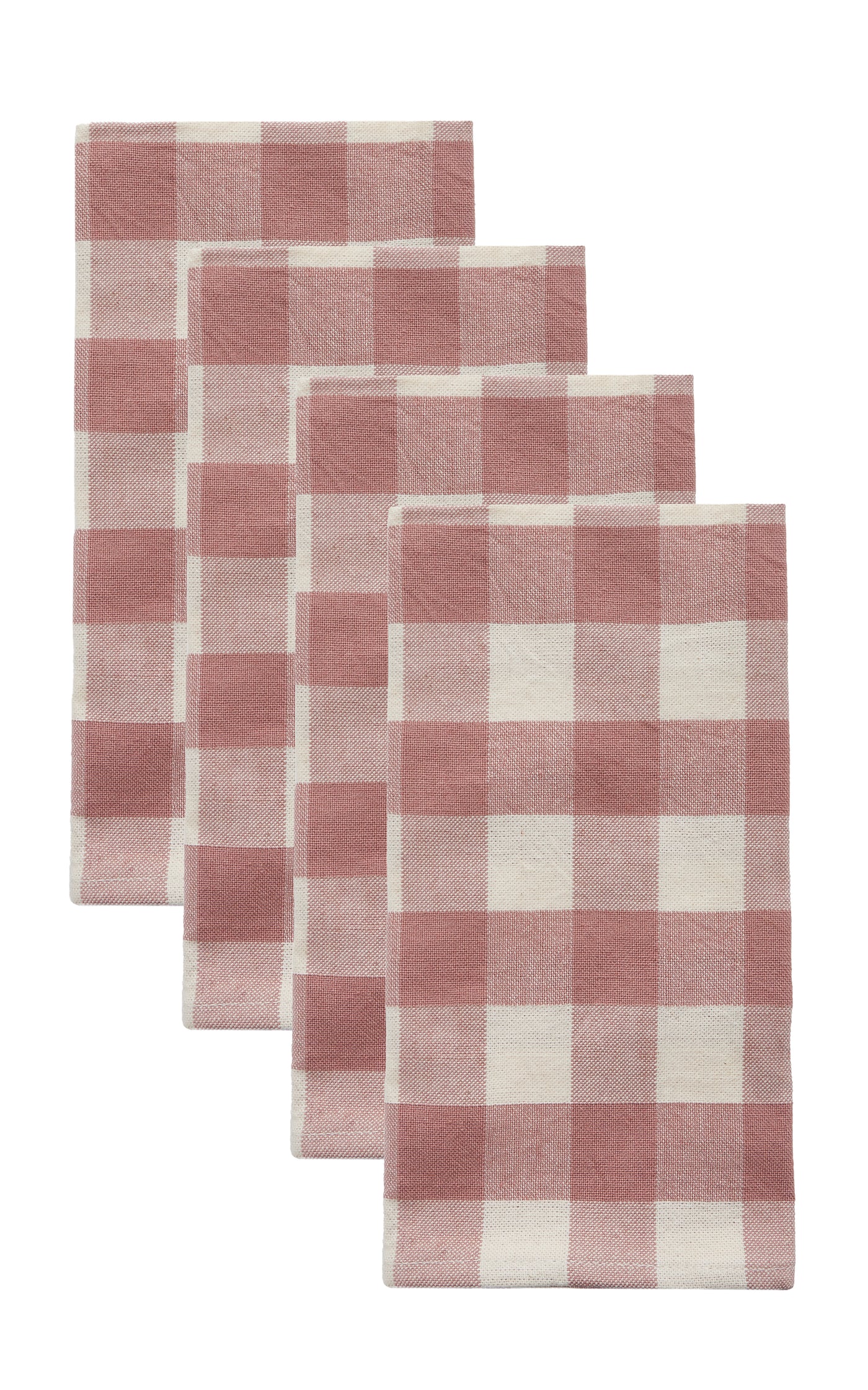 Set-of-Four Cotton-Gingham Napkins