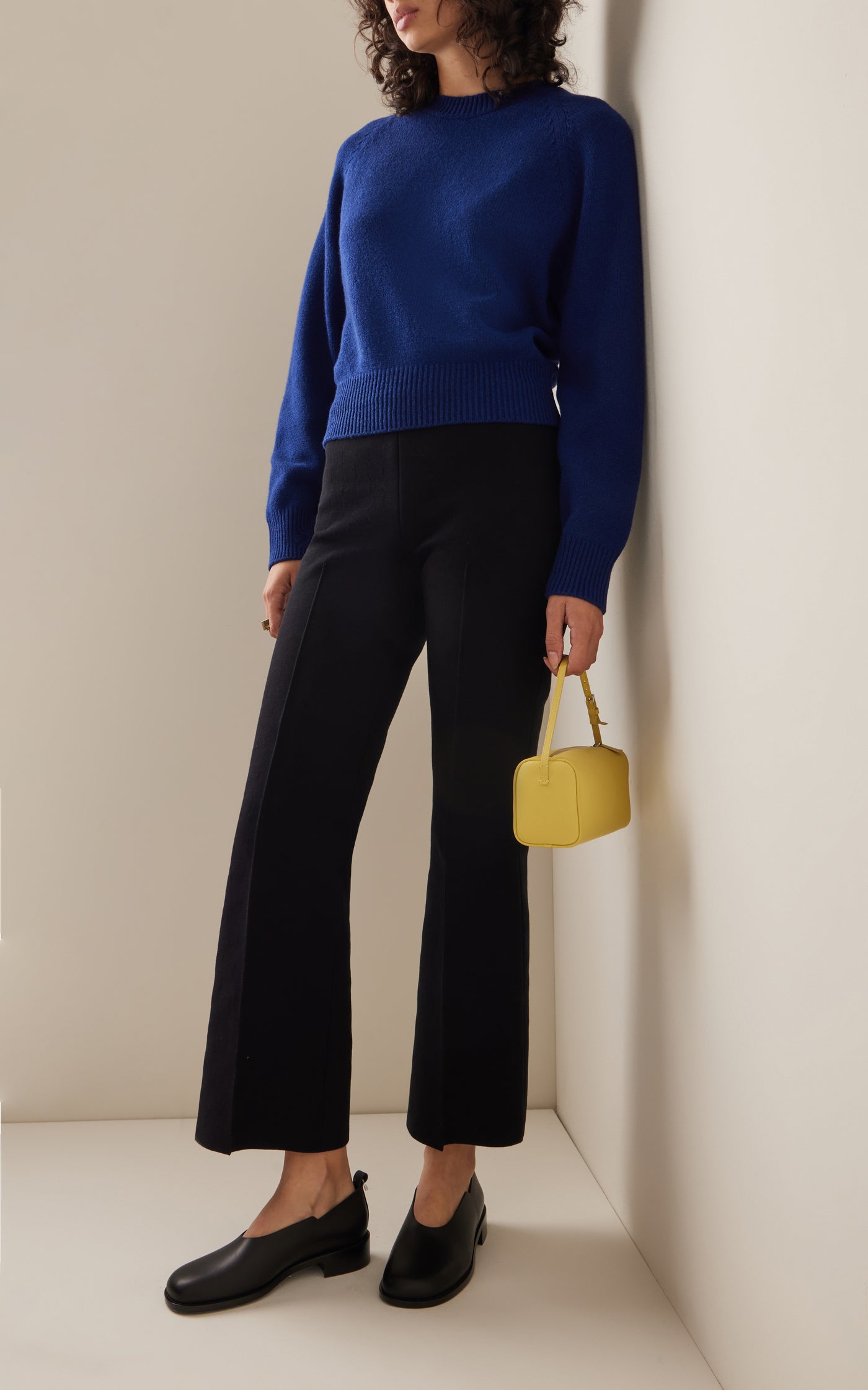 Kick Flared Stretch-Cotton Knit Pants