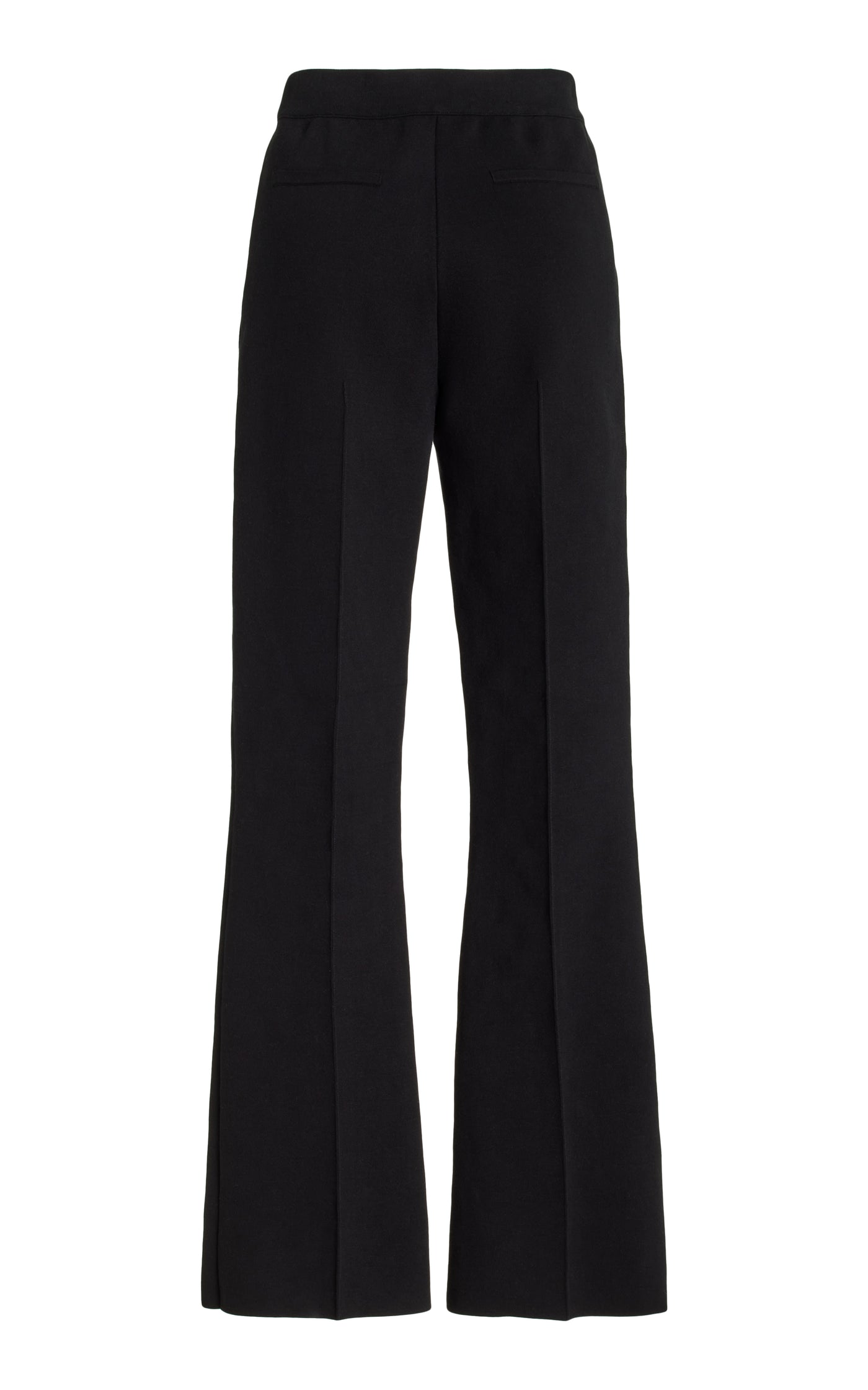 Long Kick Flared Stretch-Cotton Knit Pants