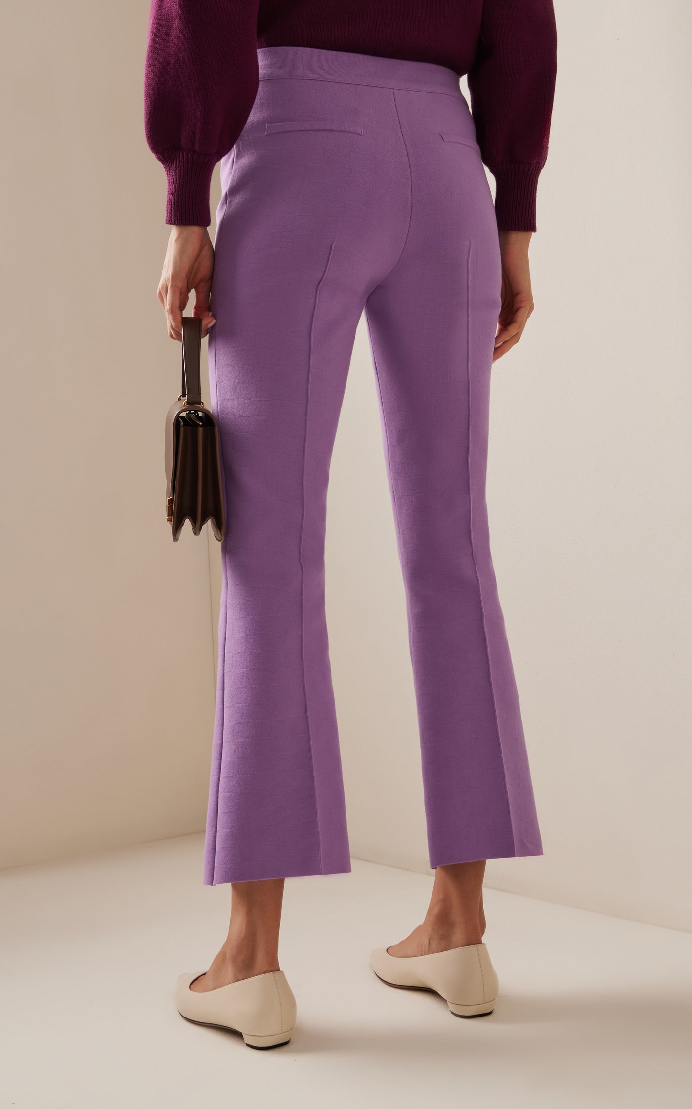 Exclusive Kick Flared Stretch-Cotton Knit Pants