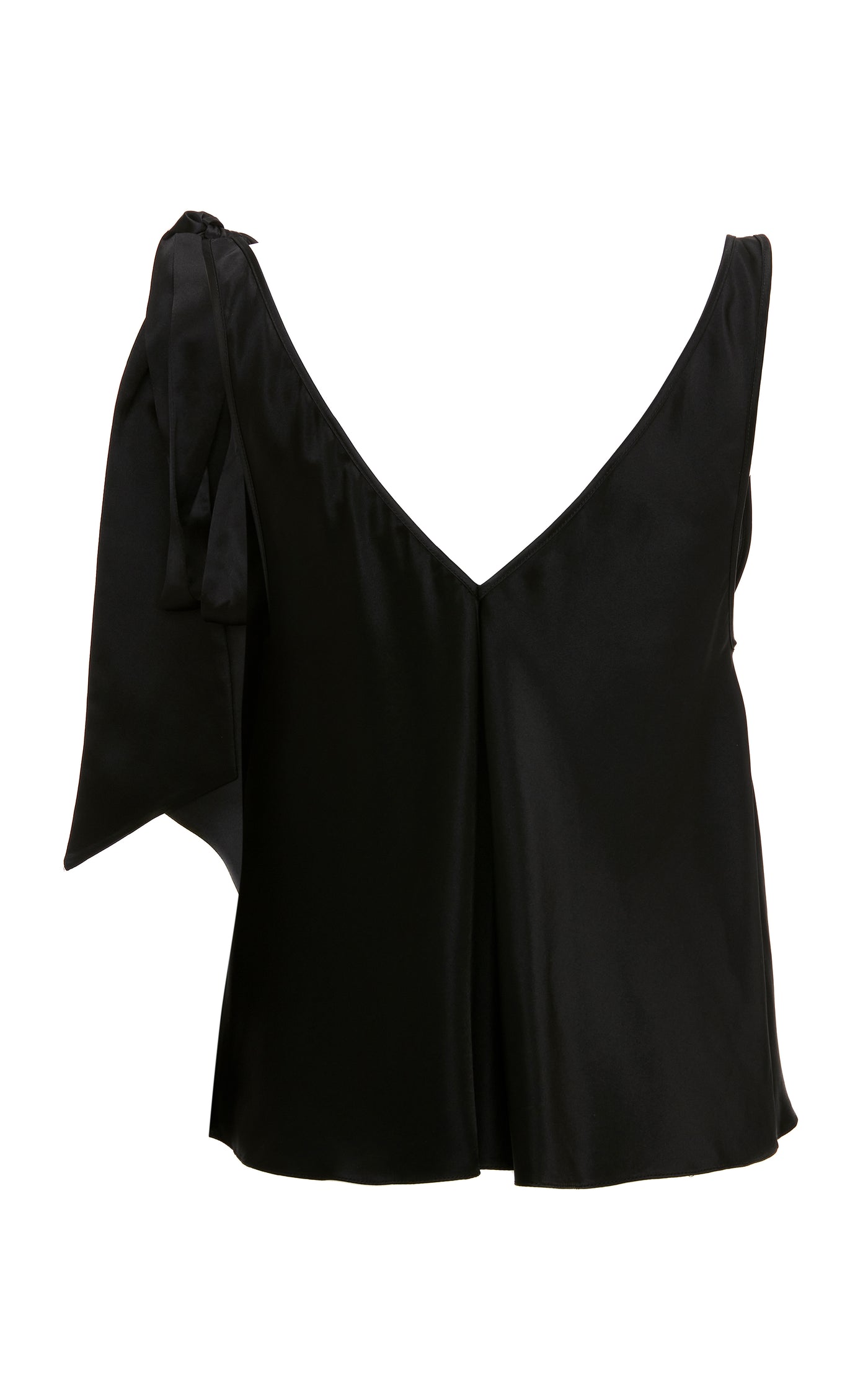 Tie-Detailed Silk Tank Top