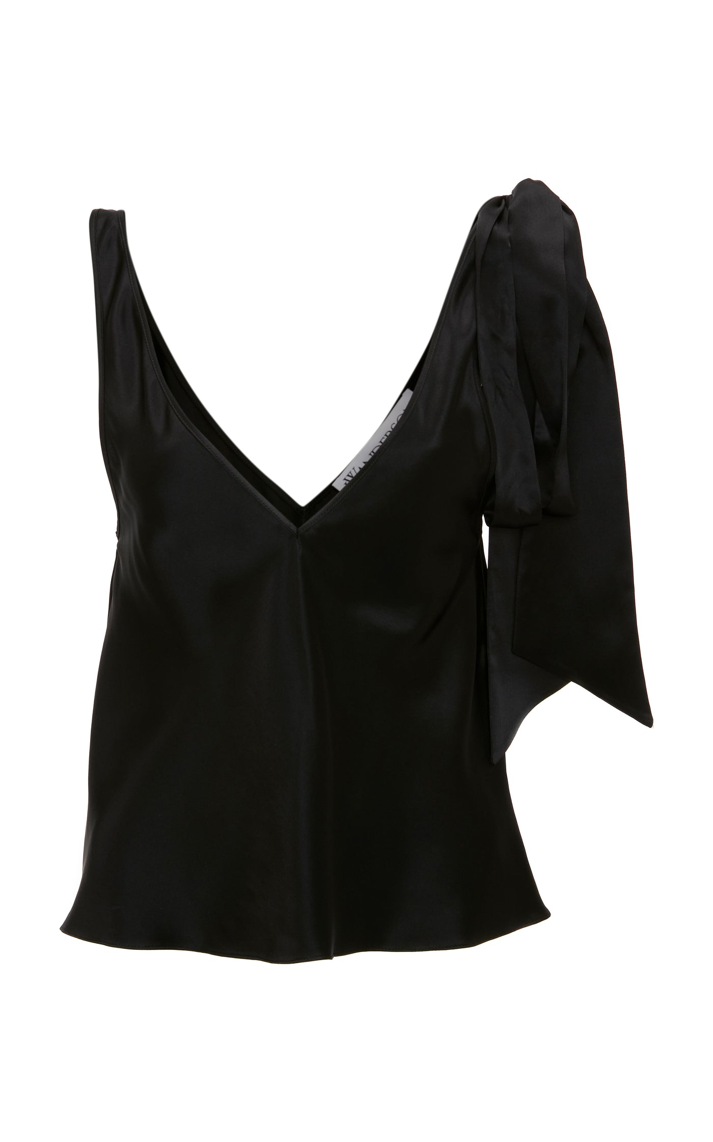 Tie-Detailed Silk Tank Top