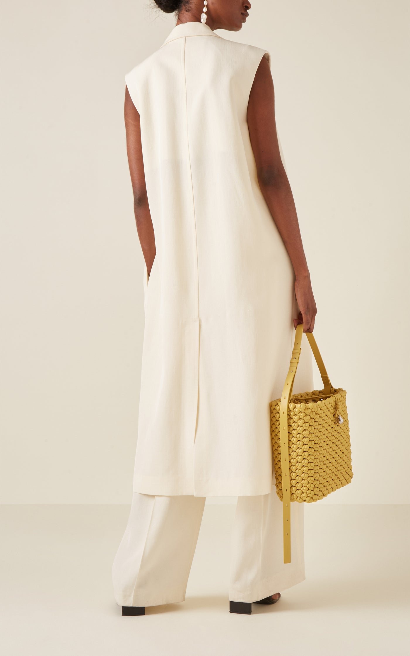 Long Silk-Blend Vest
