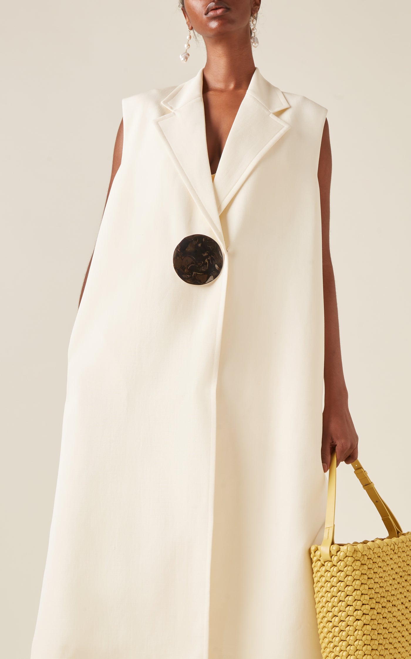 Long Silk-Blend Vest