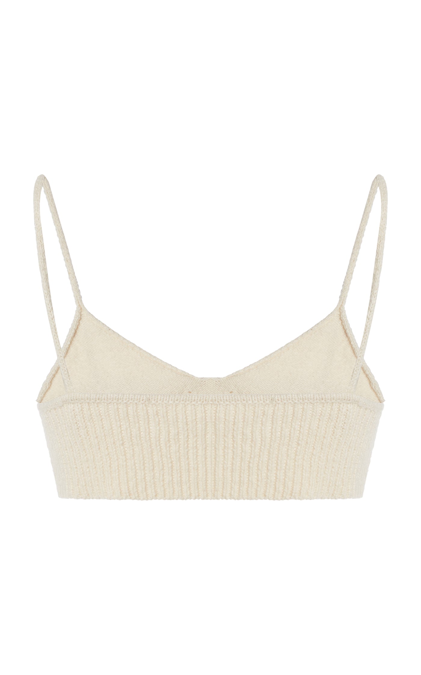 Ribbed Knit Cotton-Wool Bralette