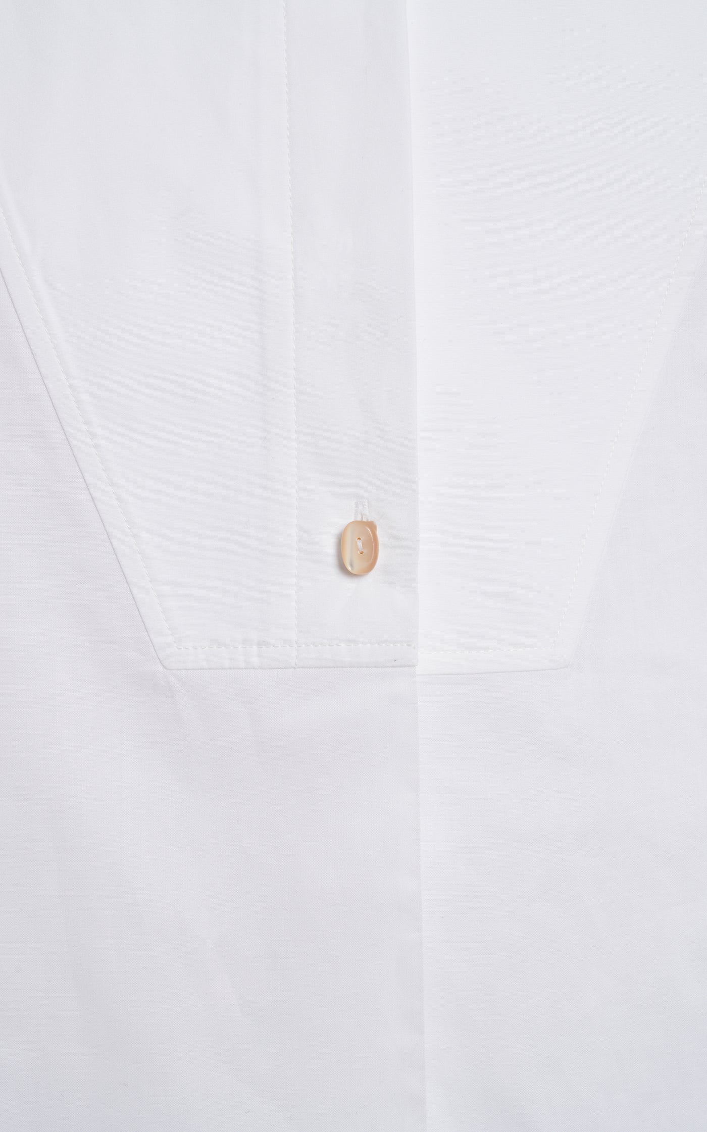Collarless Cotton Button-Down Shirt