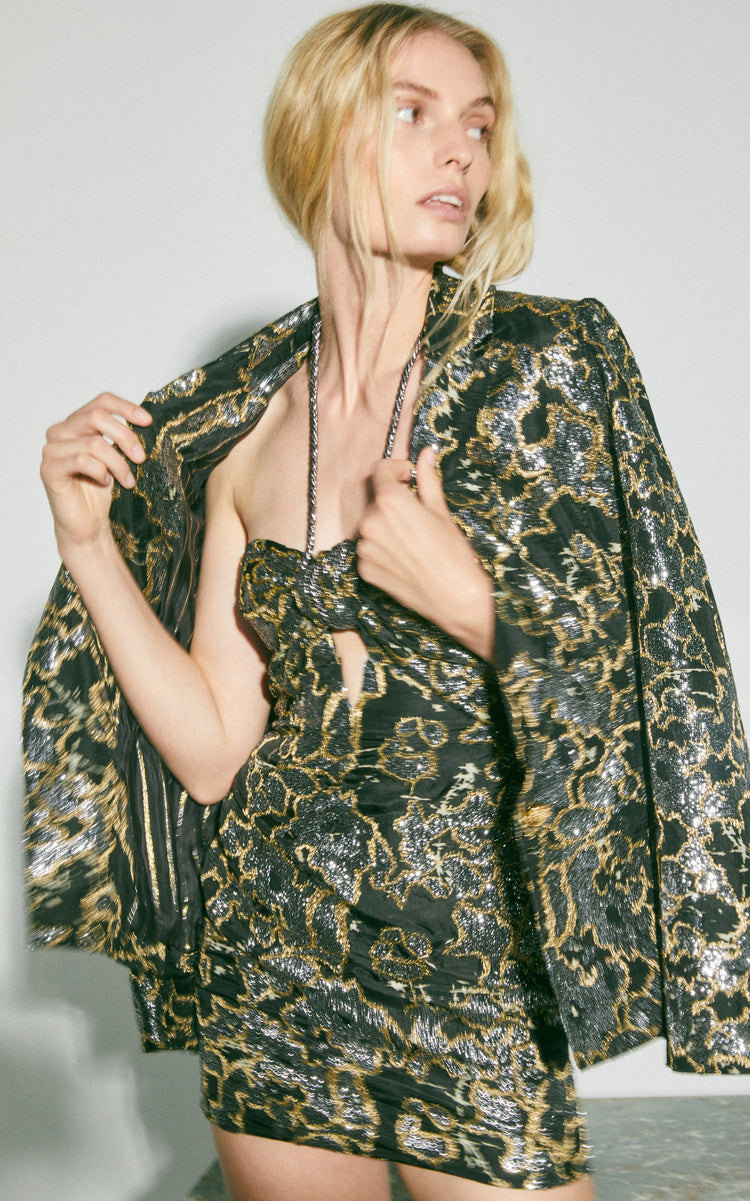 Distinguished Avardians Silk Mini Dress