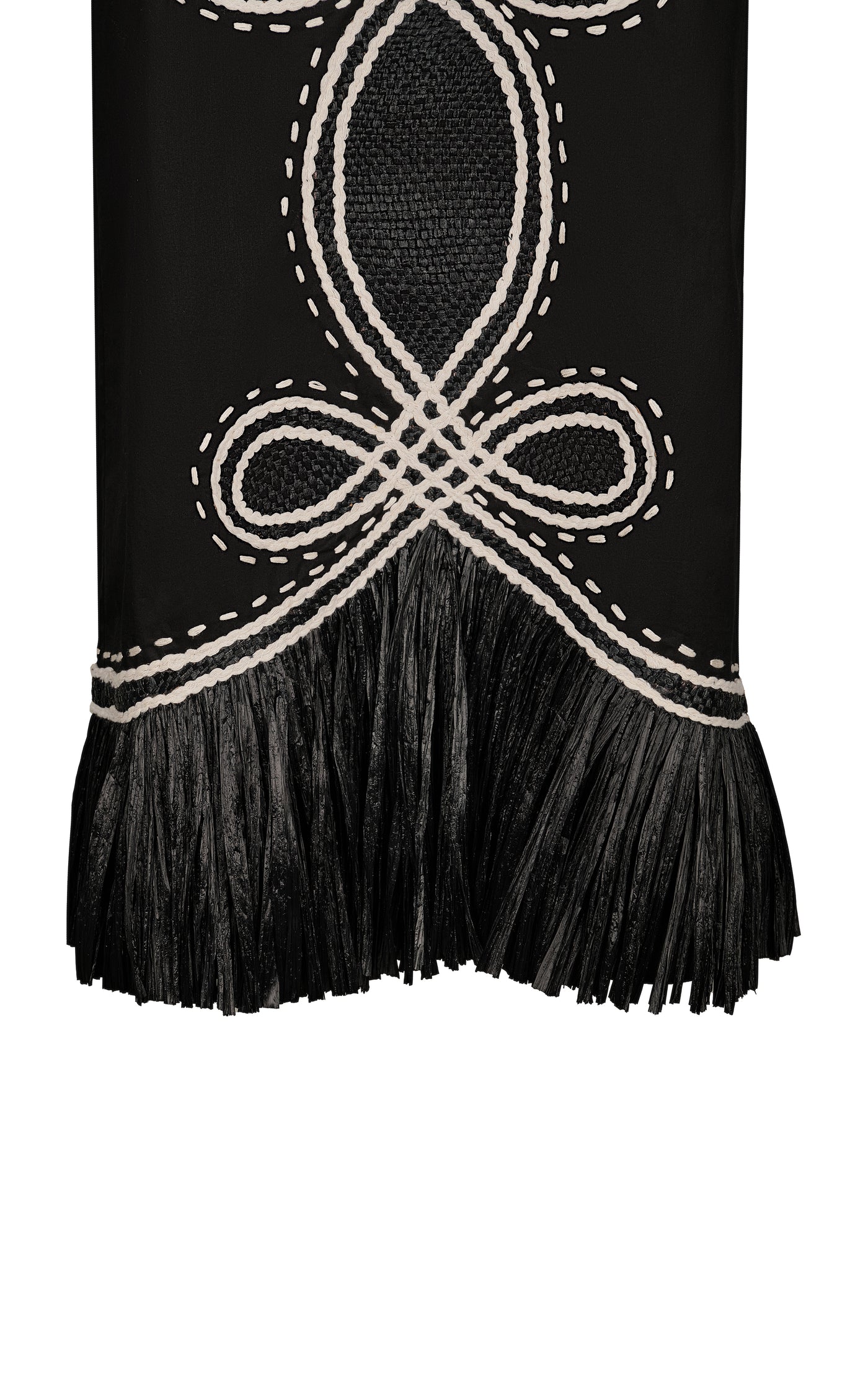 El Viejo Oeste Embroidered Cotton Midi Skirt