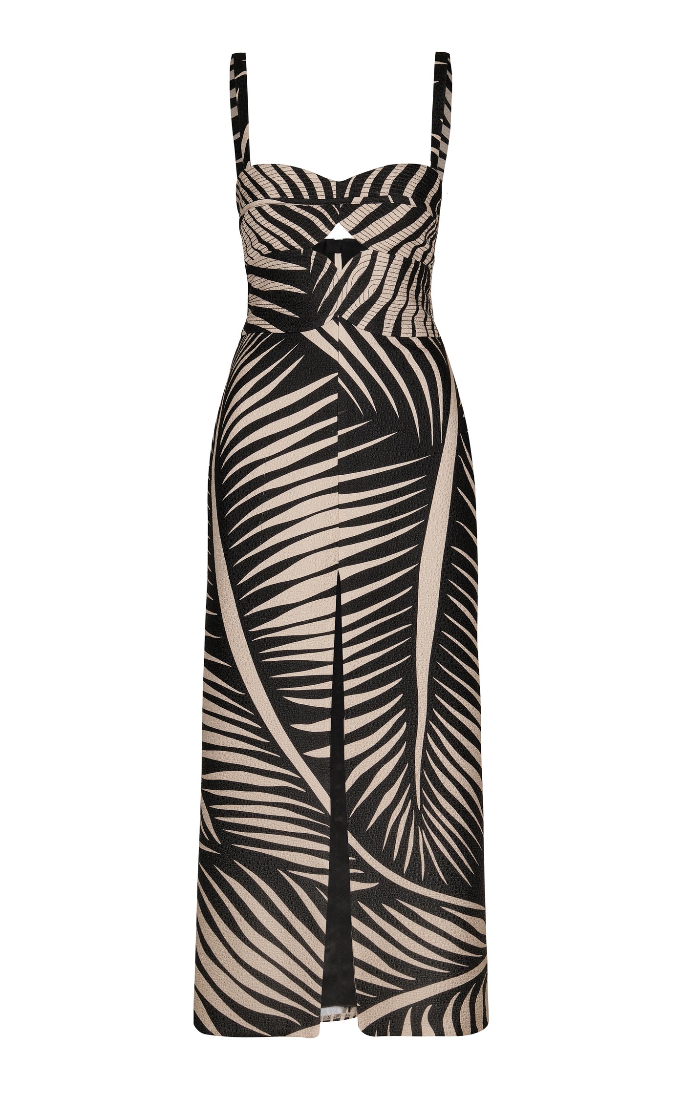 Tropicana Nights Cutout Silk Midi Dress