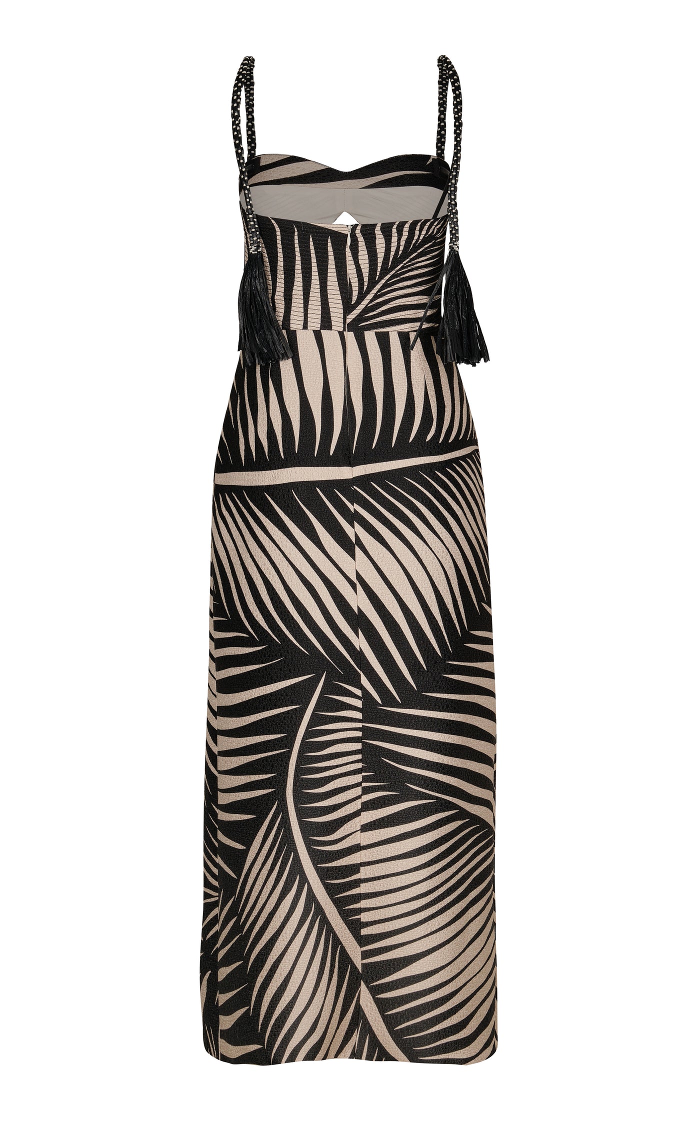 Tropicana Nights Cutout Silk Midi Dress