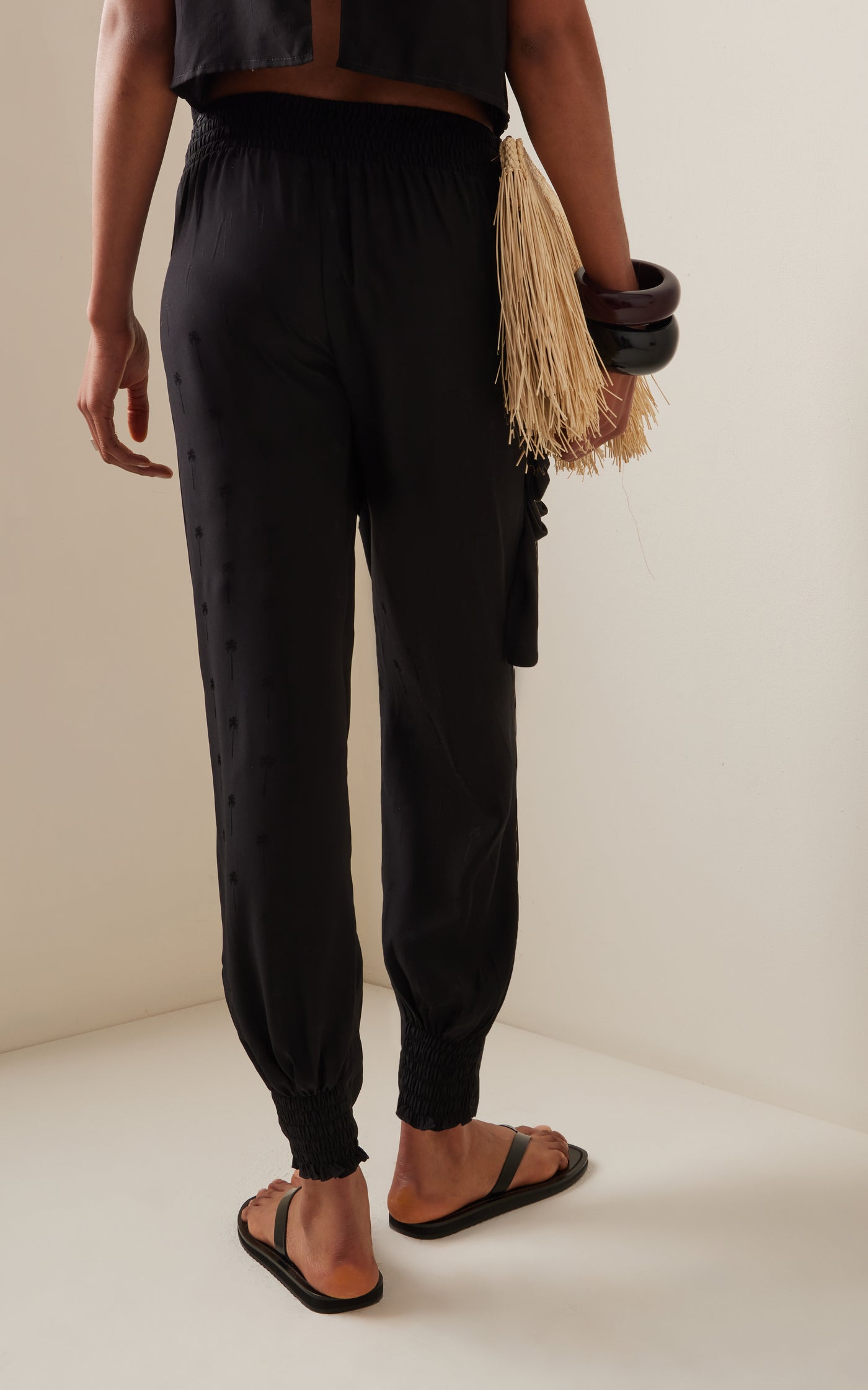 Wild West Woman Draped Silk Skinny Pants