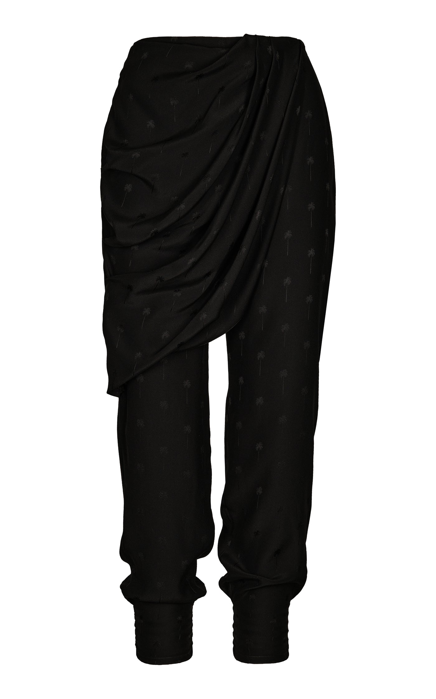 Wild West Woman Draped Silk Skinny Pants