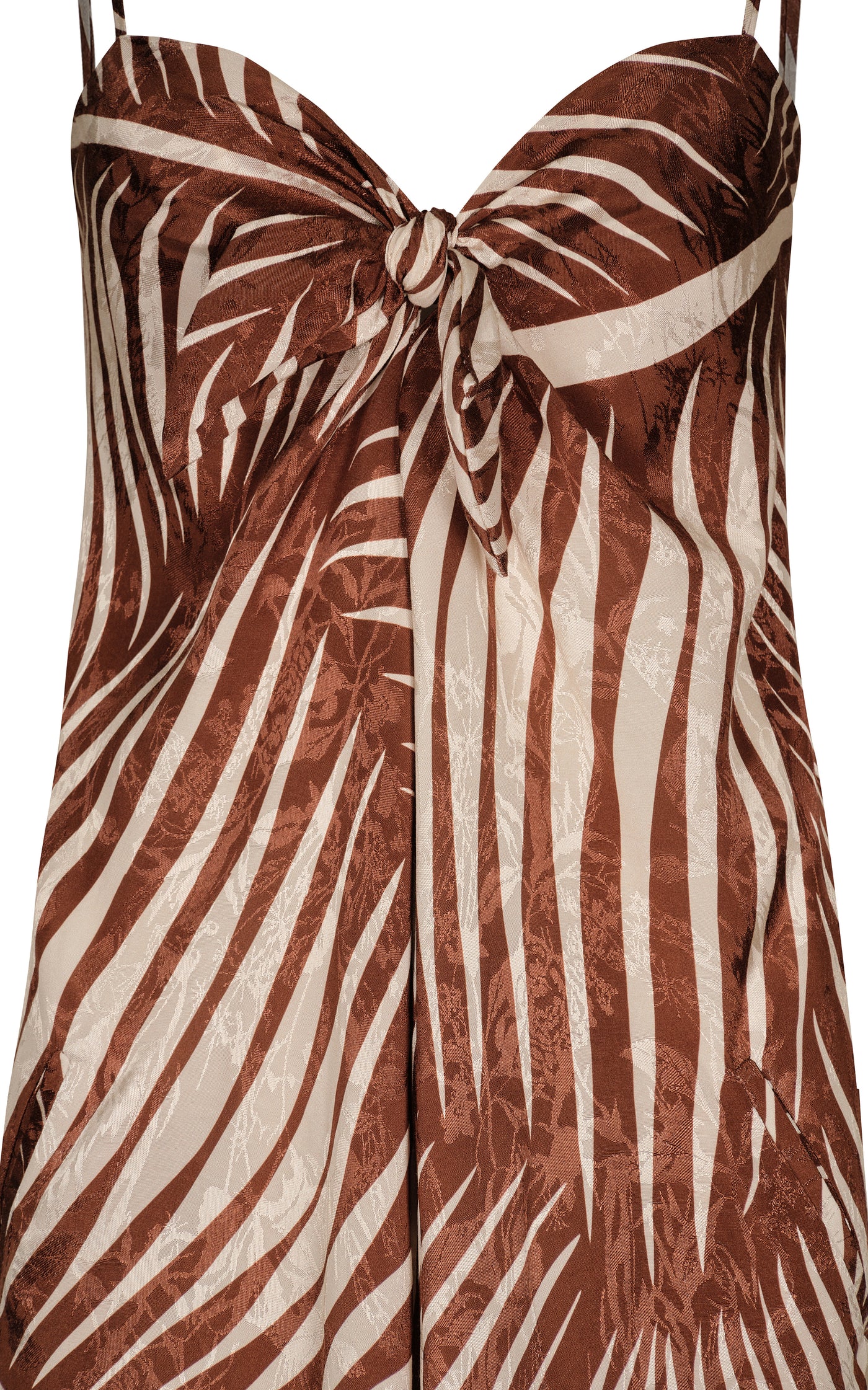 Mythical Gaucho Tie-Detailed Jacquard Maxi Dress