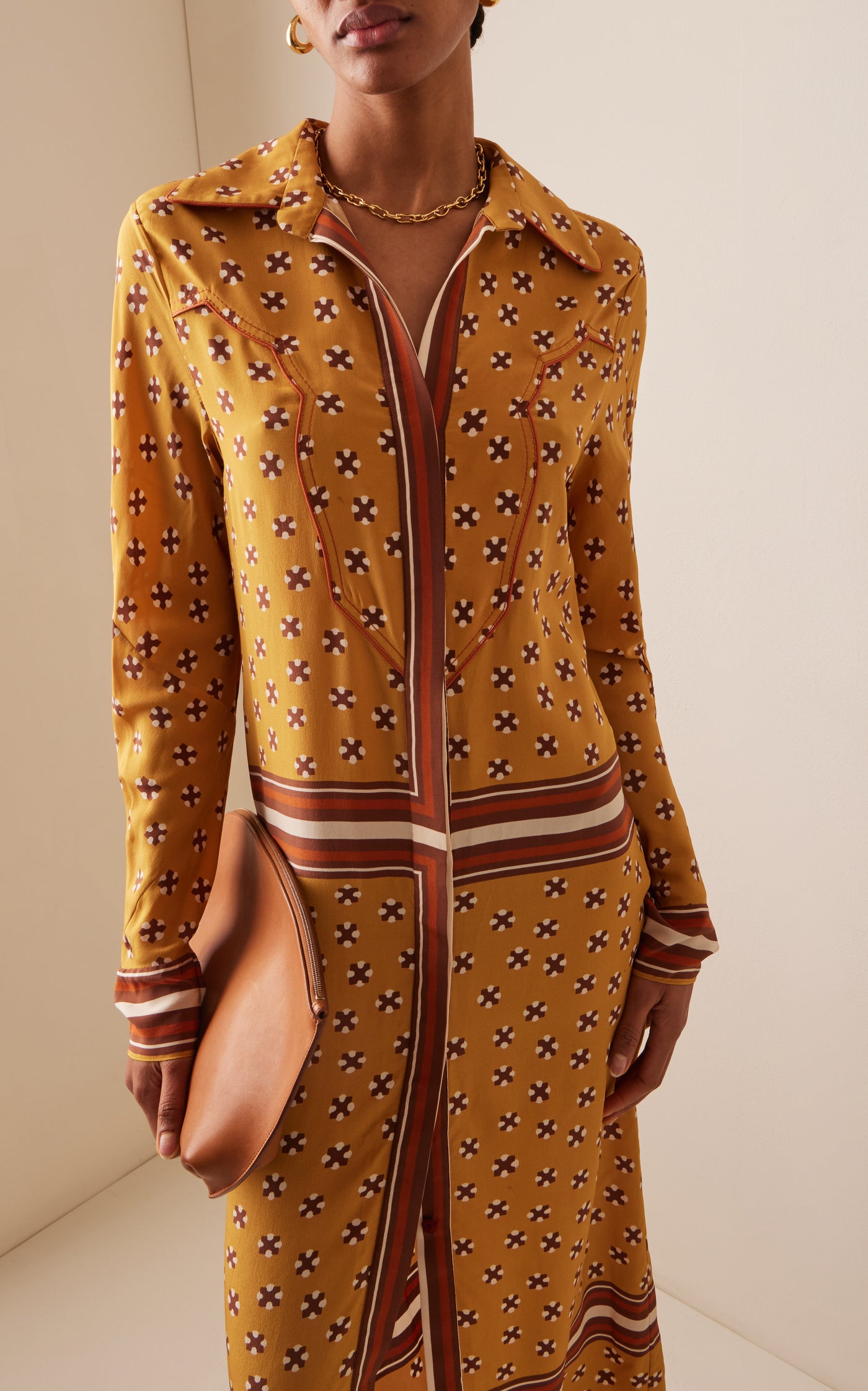 Low Tempo Silk Midi Shirt Dress
