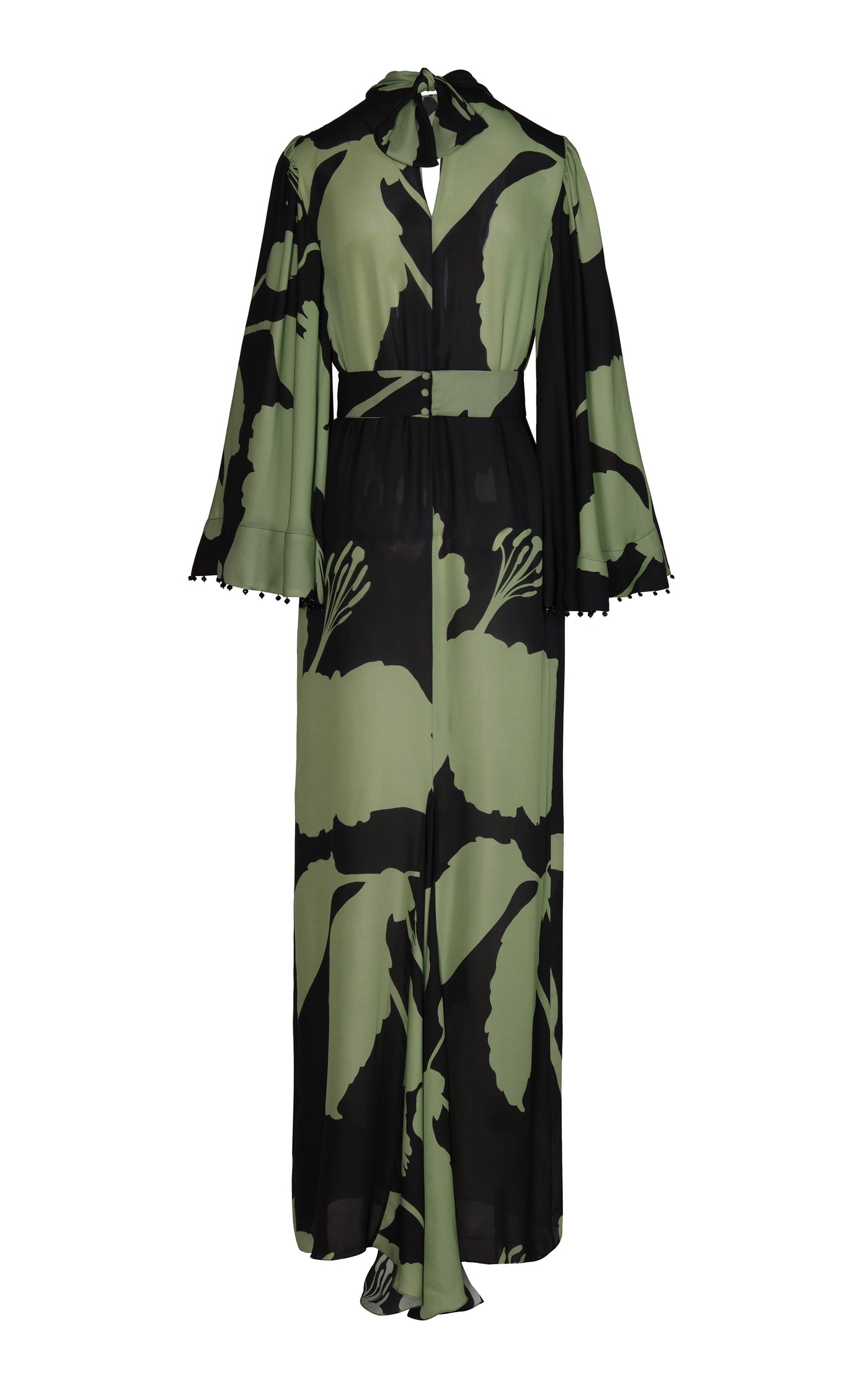 Earthy Elegance Silk Maxi Dress