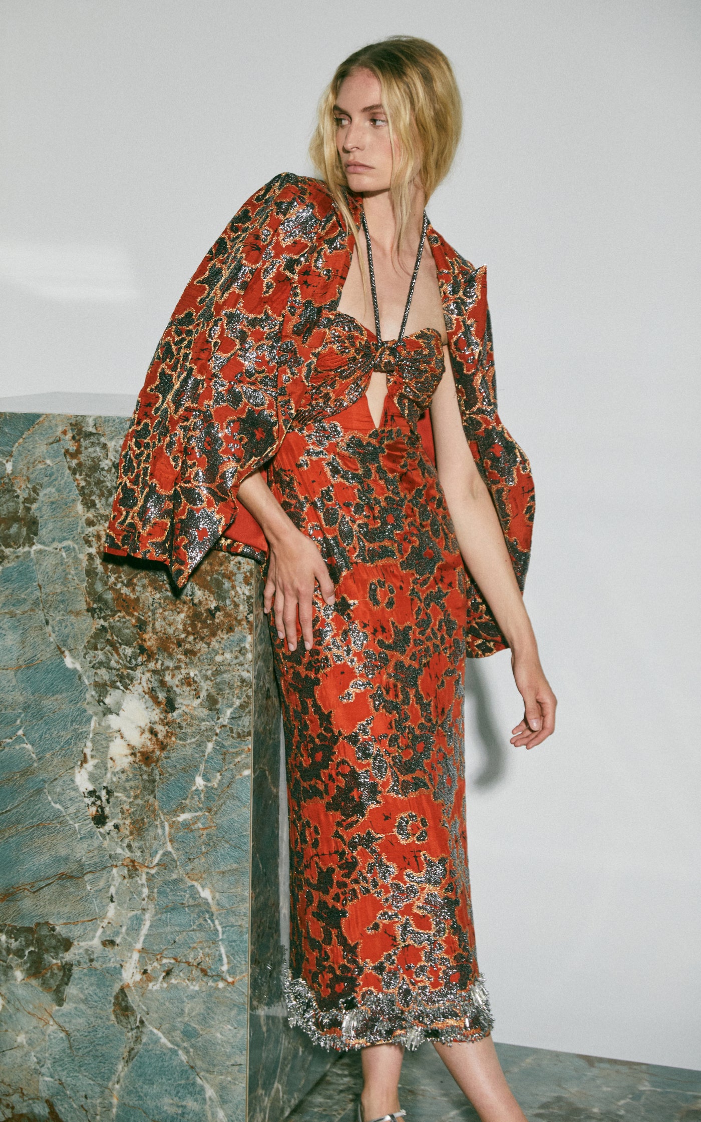 Full Moon Hues Silk Maxi Dress