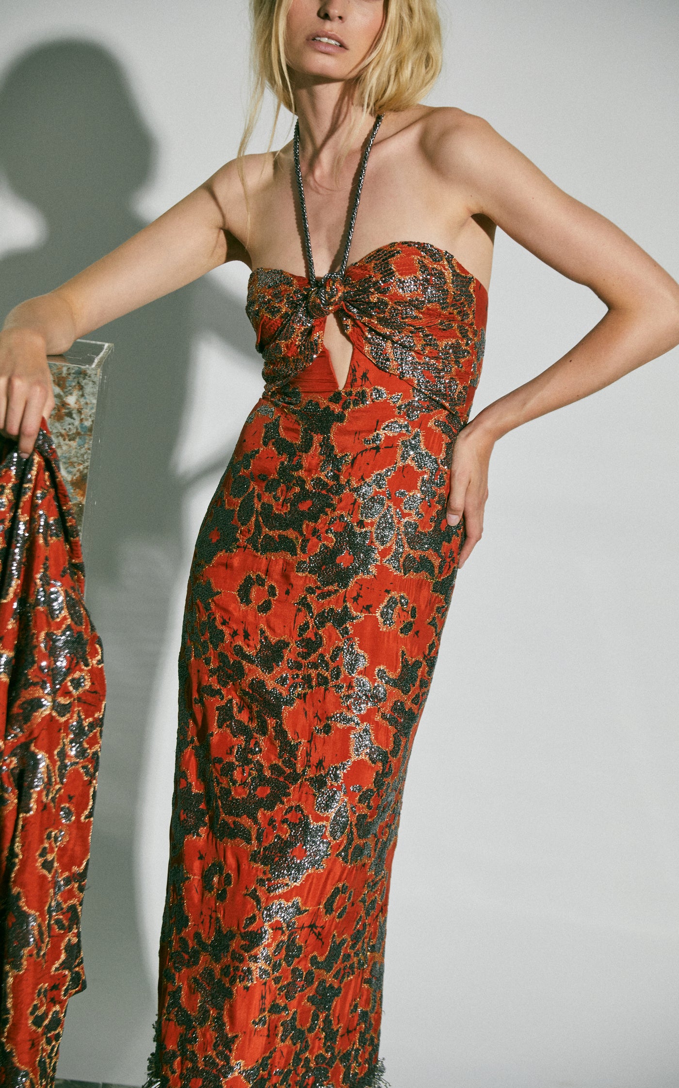 Full Moon Hues Silk Maxi Dress