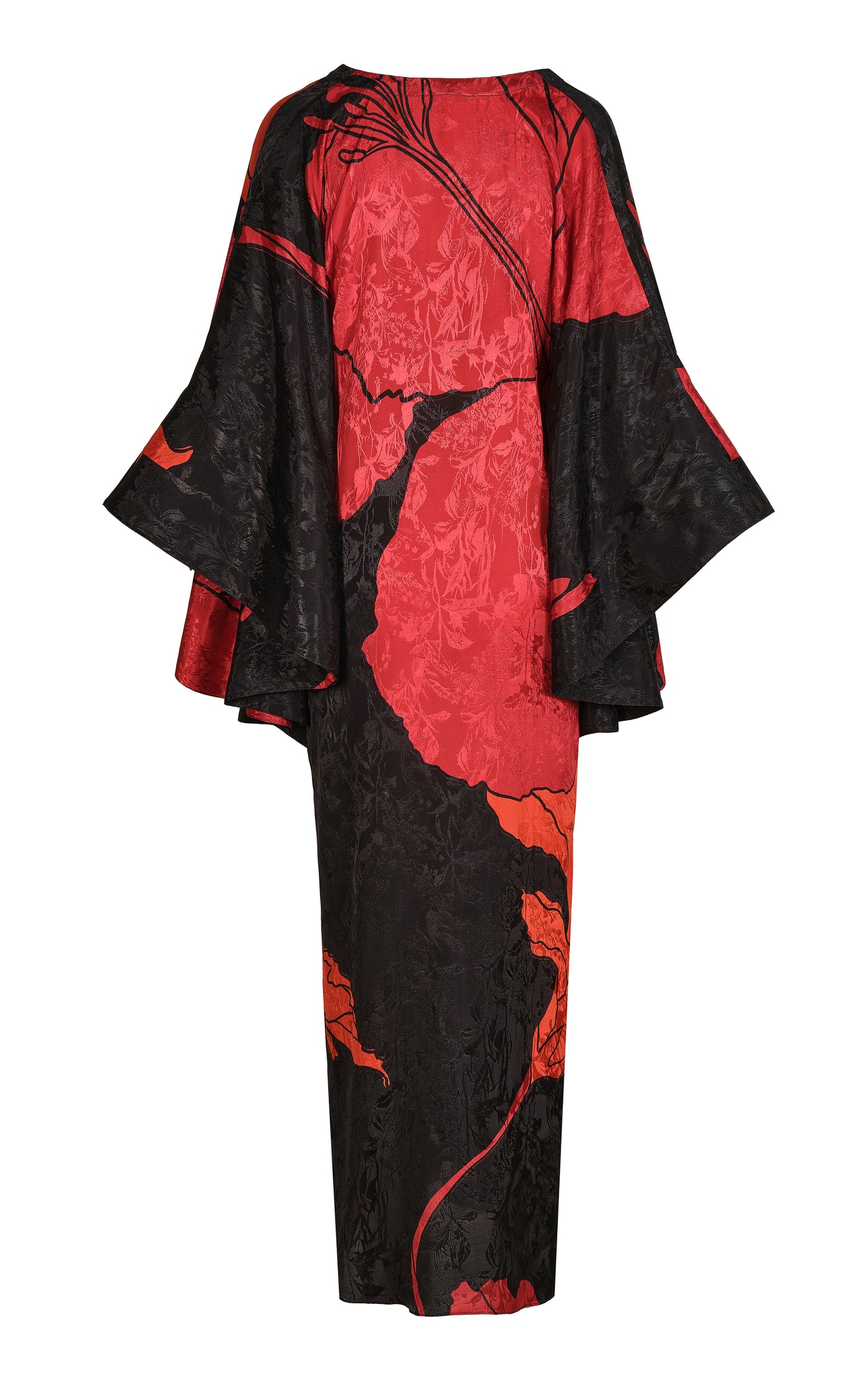River Classing Satin Jacquard Maxi Dress