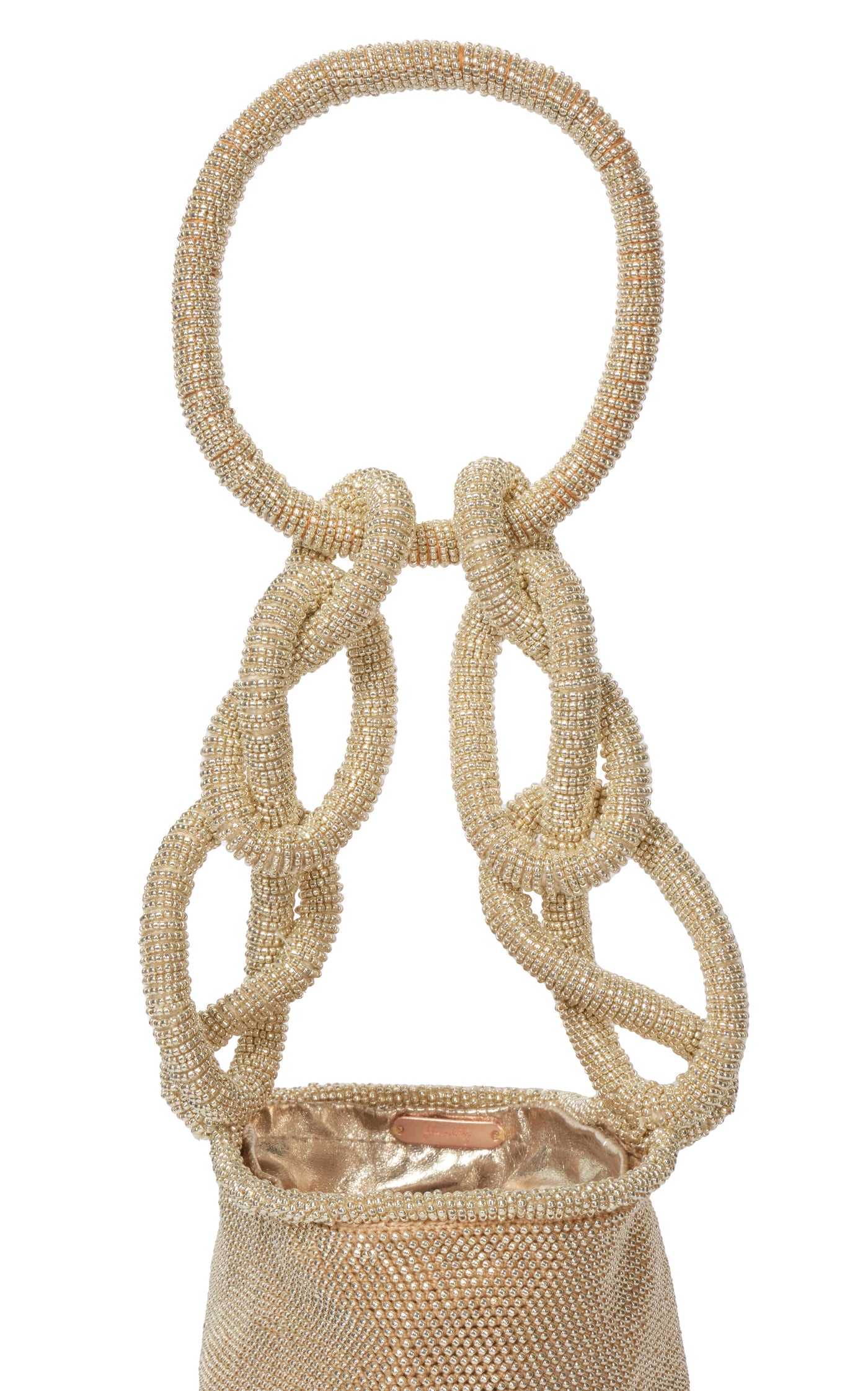Counting Threads Beaded Bucket Bag