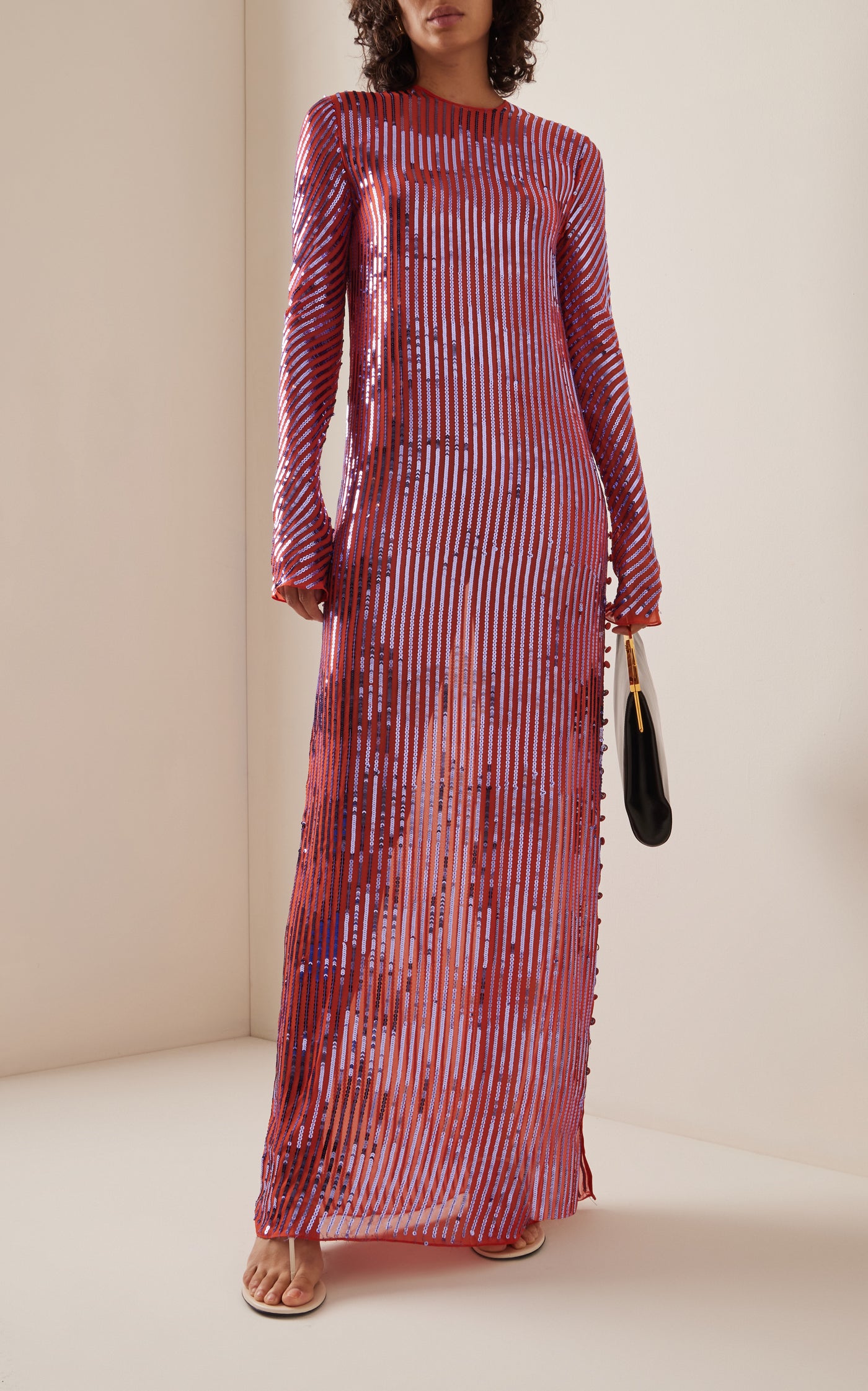 Alquimia En Hilo Sequined Silk Maxi Dress